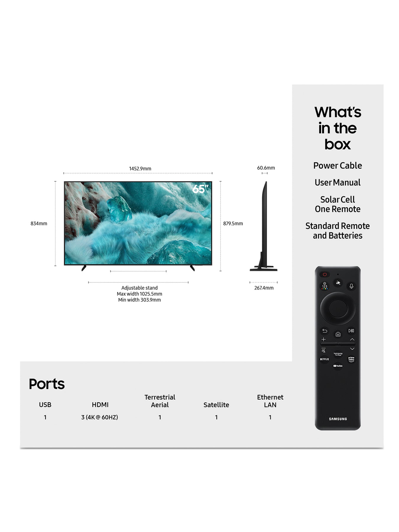 QE65Q7F 65 Inch QLED 4K Vision AI Smart TV (2025)