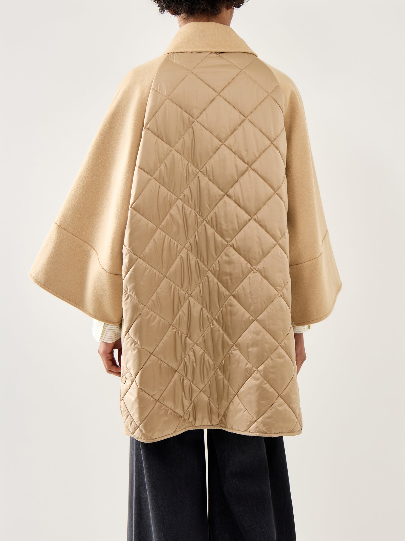 Rufo Coat Wide Sleeves Padded Camel