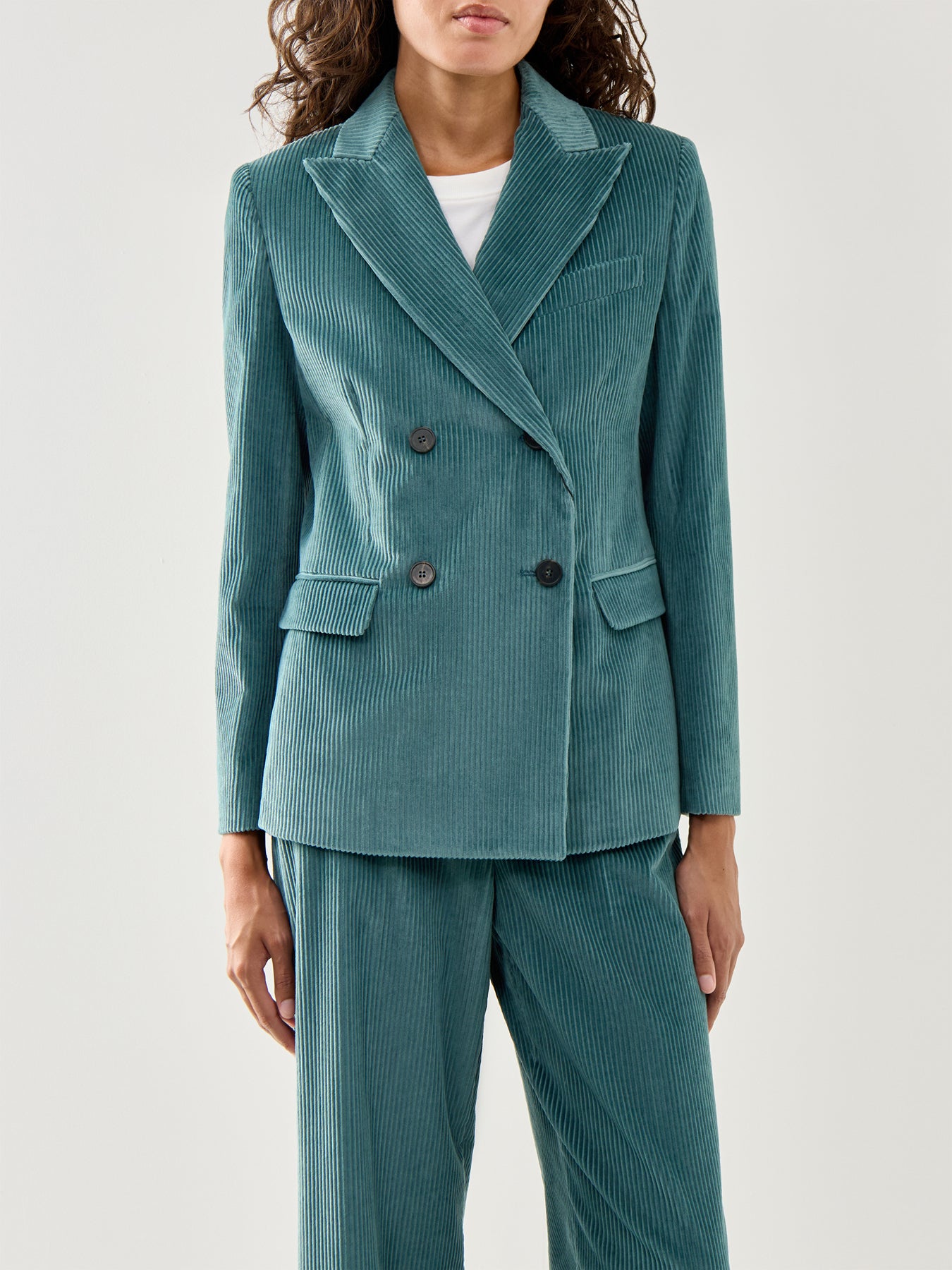 Katanga Cord Double Cotton Breasted Blazer