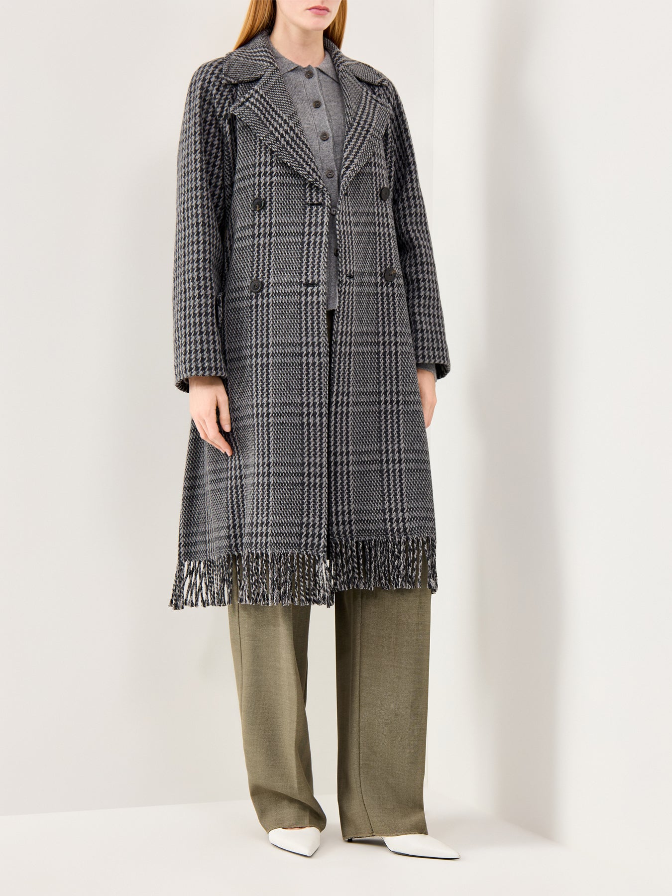 Carpi Feinge Hem Coat Dark Grey