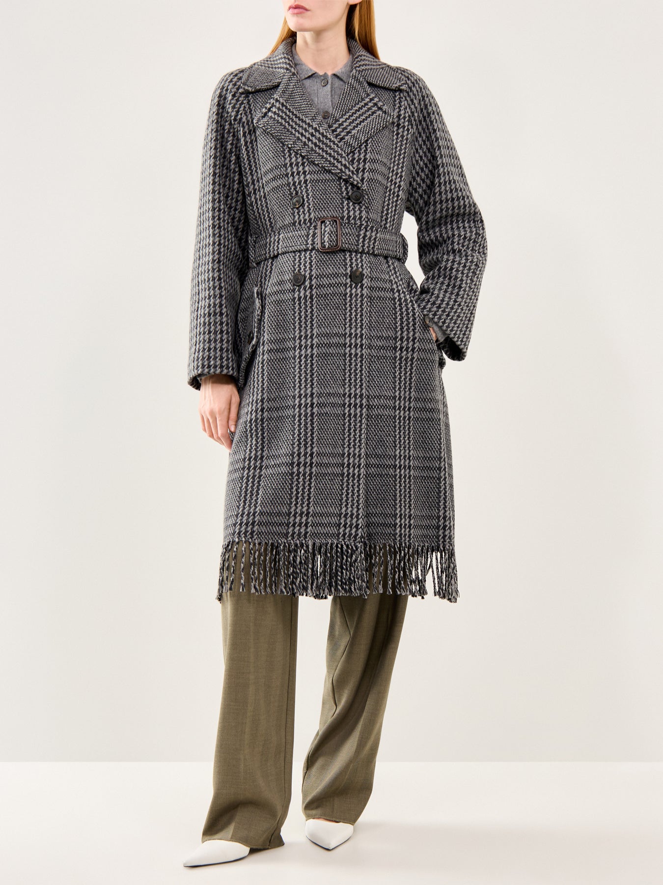 Carpi Feinge Hem Coat Dark Grey