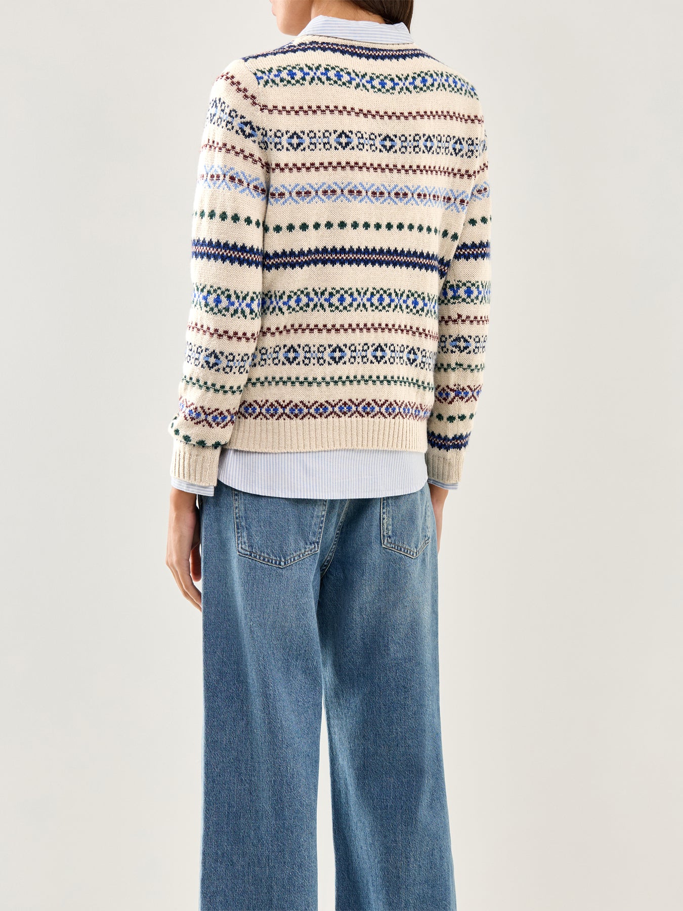 Quirite Fairisle Knit Ecru