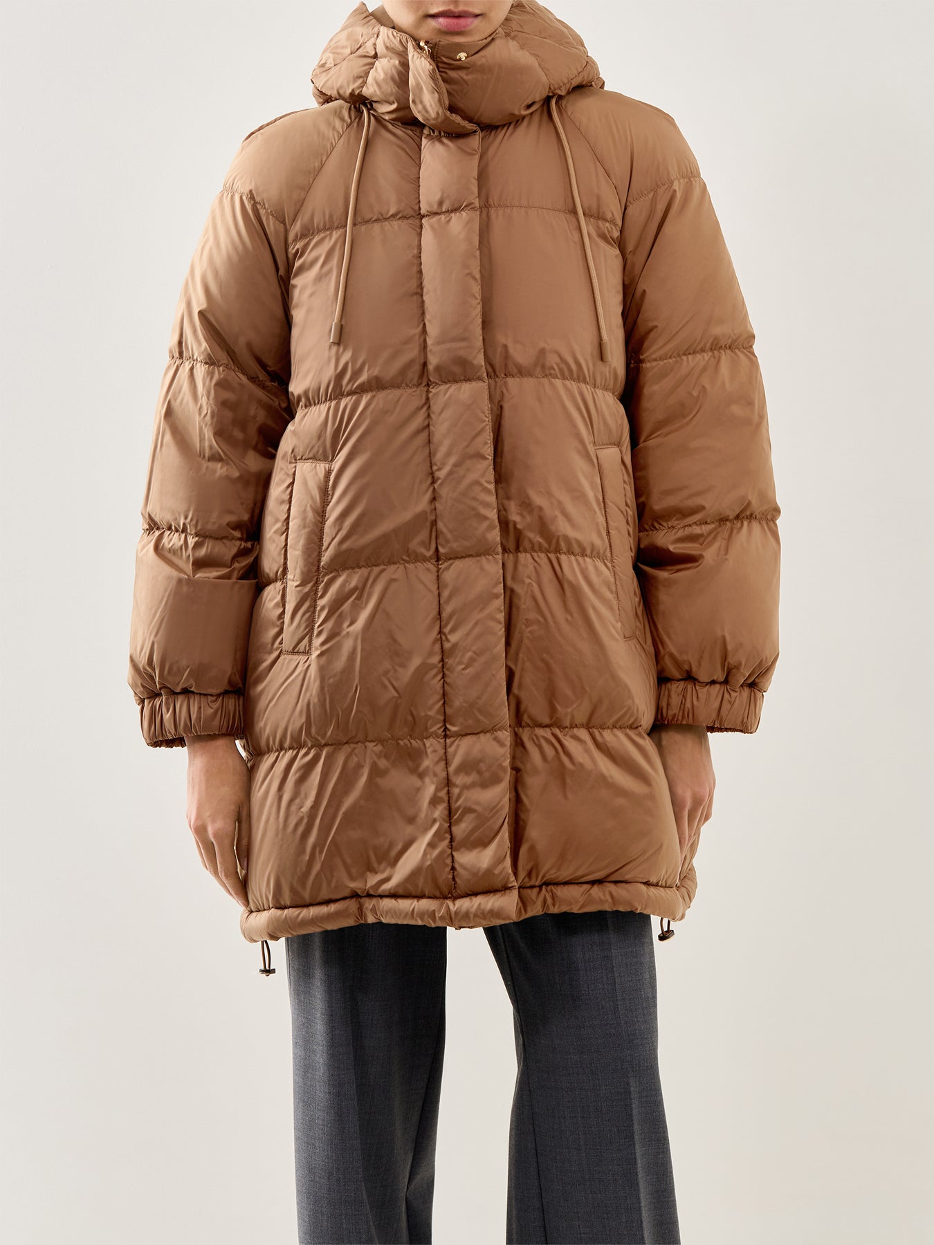 Anfora Reversible Puffer Coat Hazelnut Brown