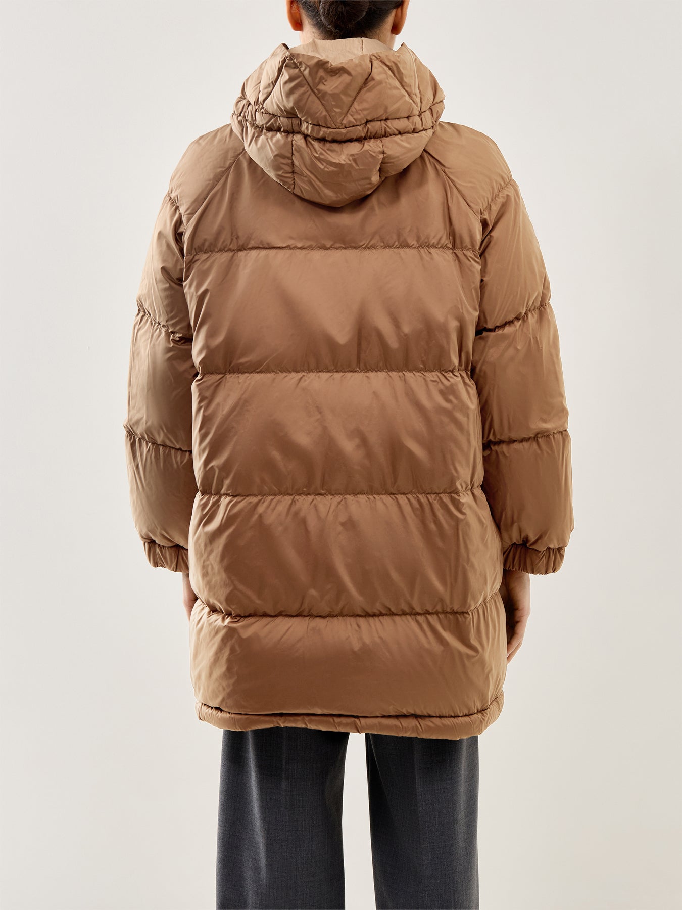 Anfora Reversible Puffer Coat Hazelnut Brown