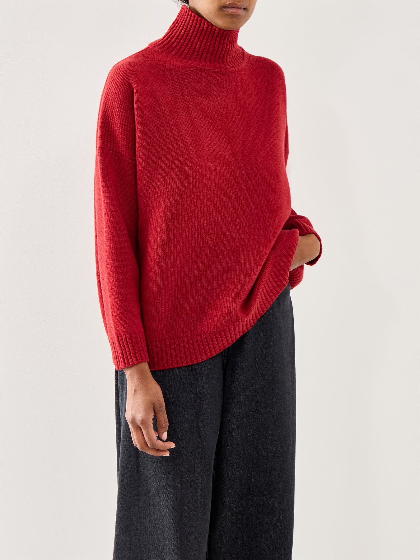Borgia High Neck Knitwear Berry Red