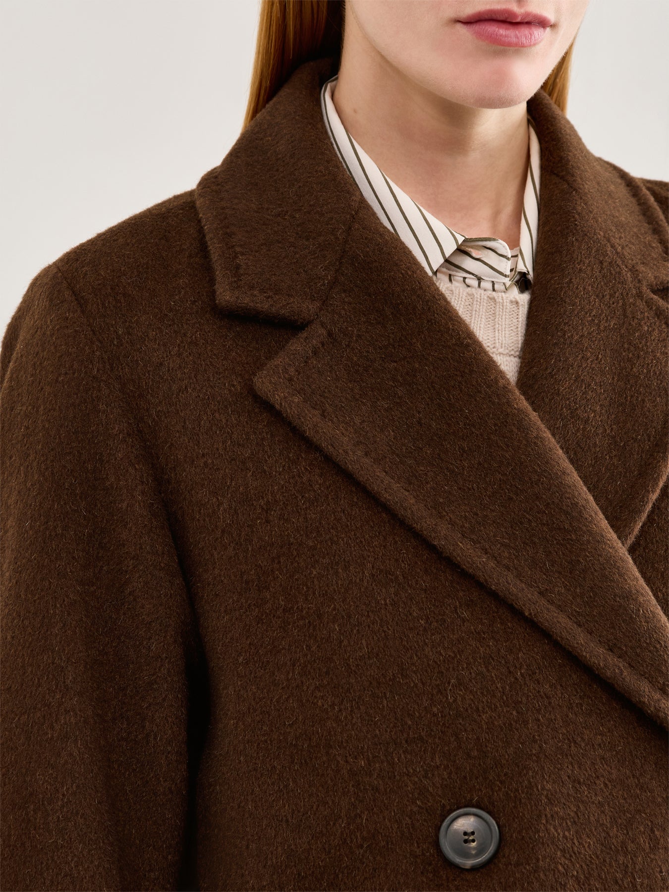 Zufolo Double Breasted Coat Chocolate