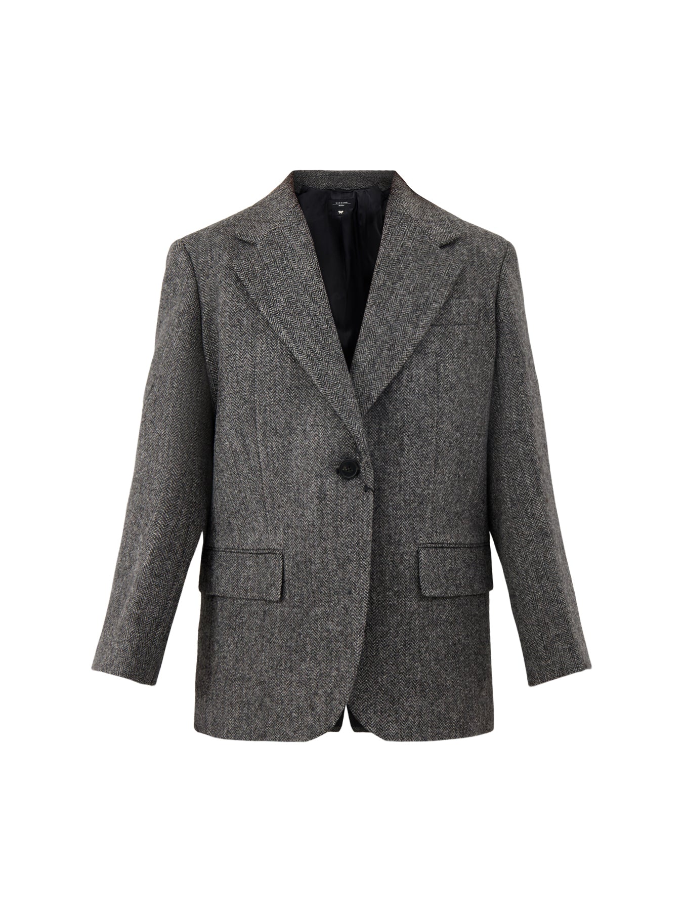 Tronto Shoulder Paf Blazer Dark Grey Wool