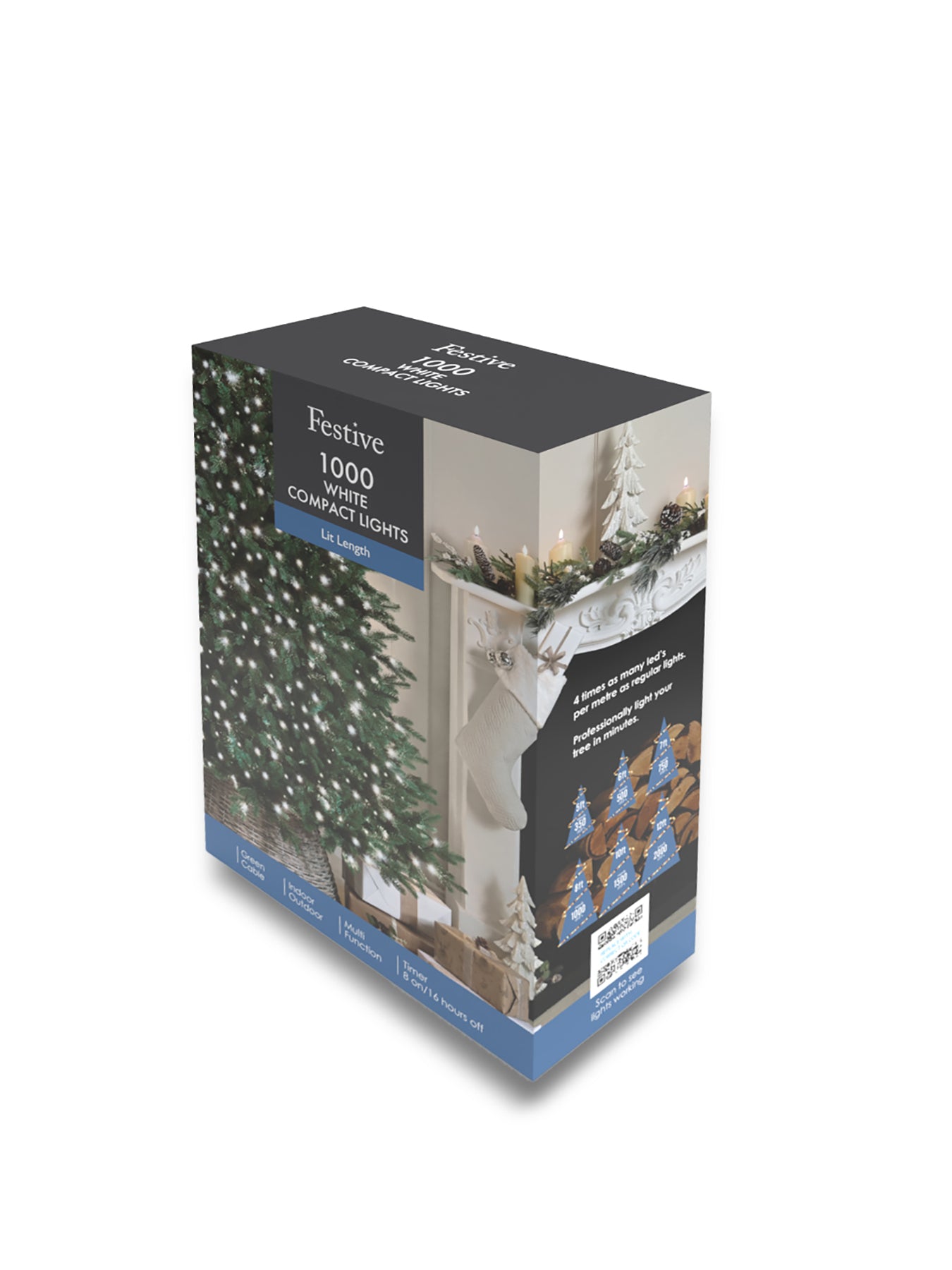 Christmas Compact Lights 1000 Cool White