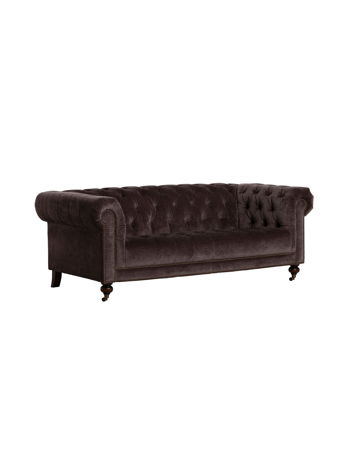 Henley Dark Grey Fabric Chesterfield 3 Seater Sofa