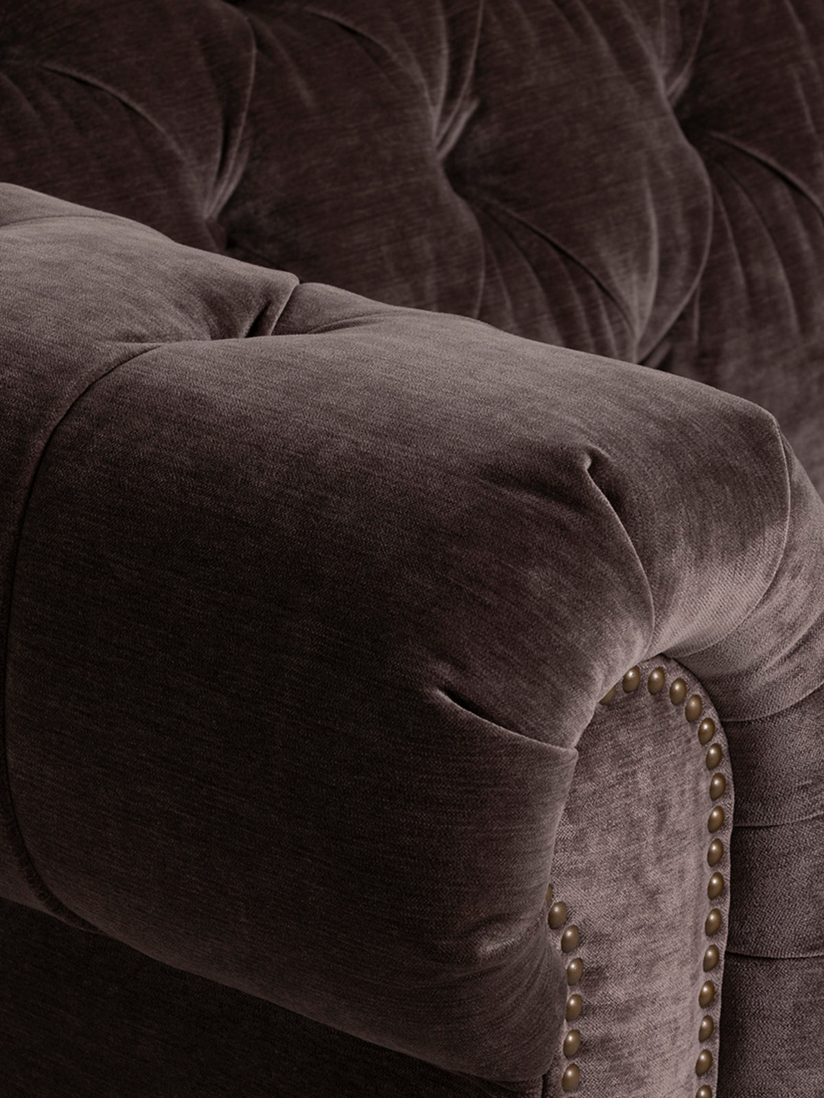 Henley Dark Grey Fabric Chesterfield 3 Seater Sofa