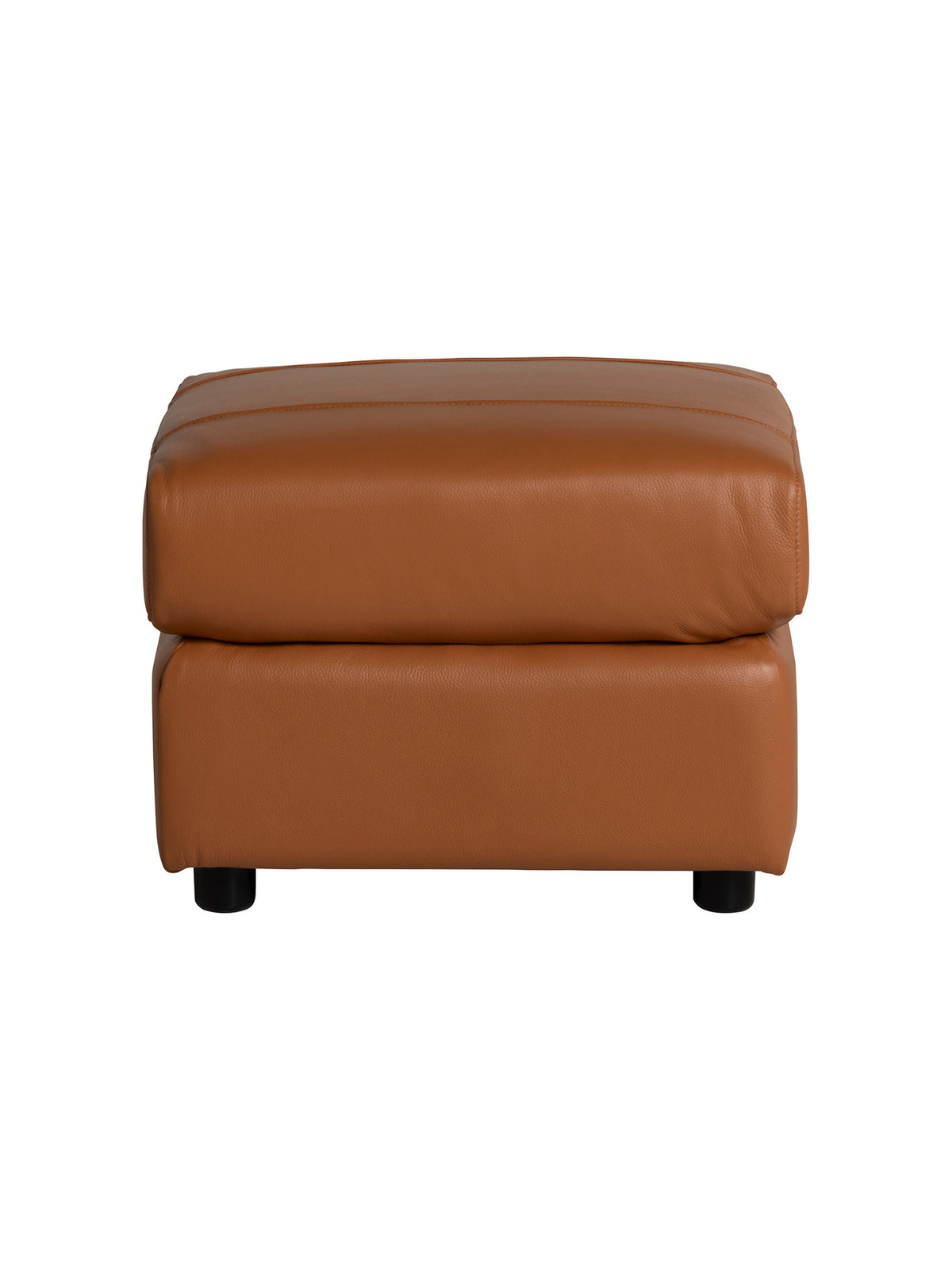 Glendale Brown Leather Footstool