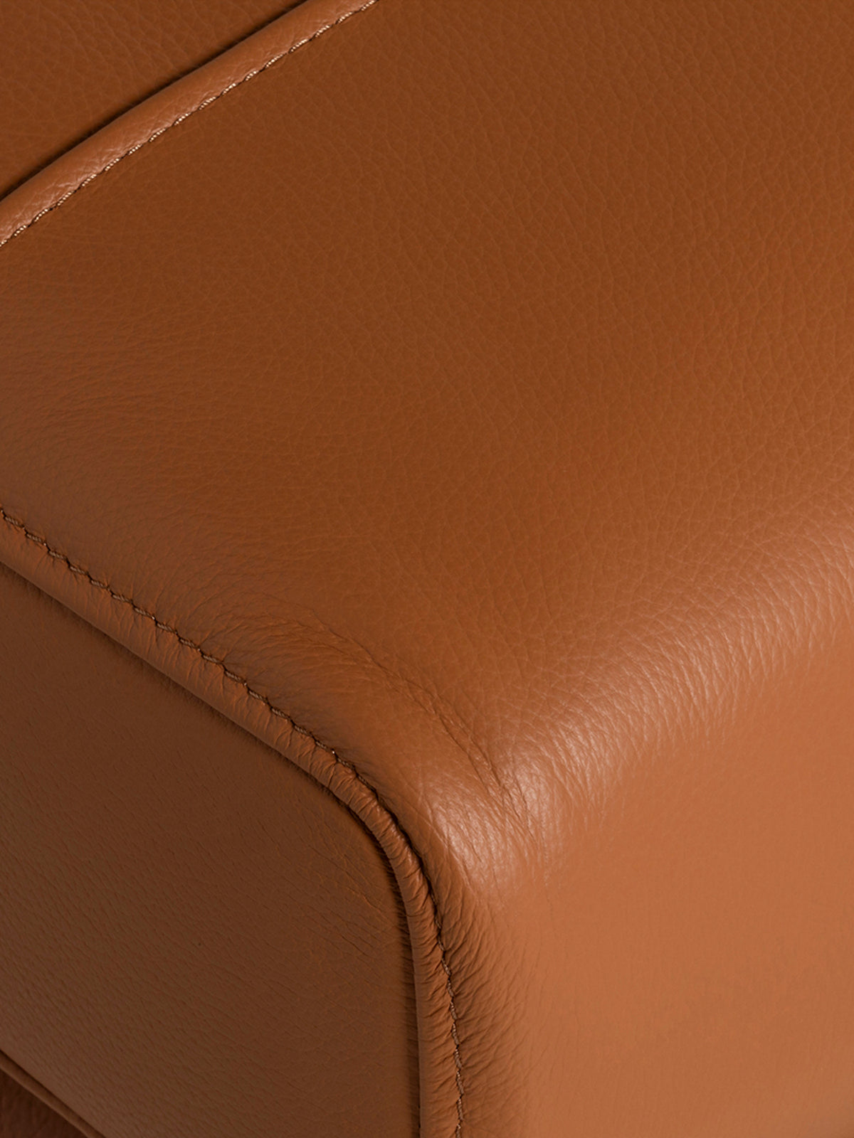 Glendale Brown Leather Footstool
