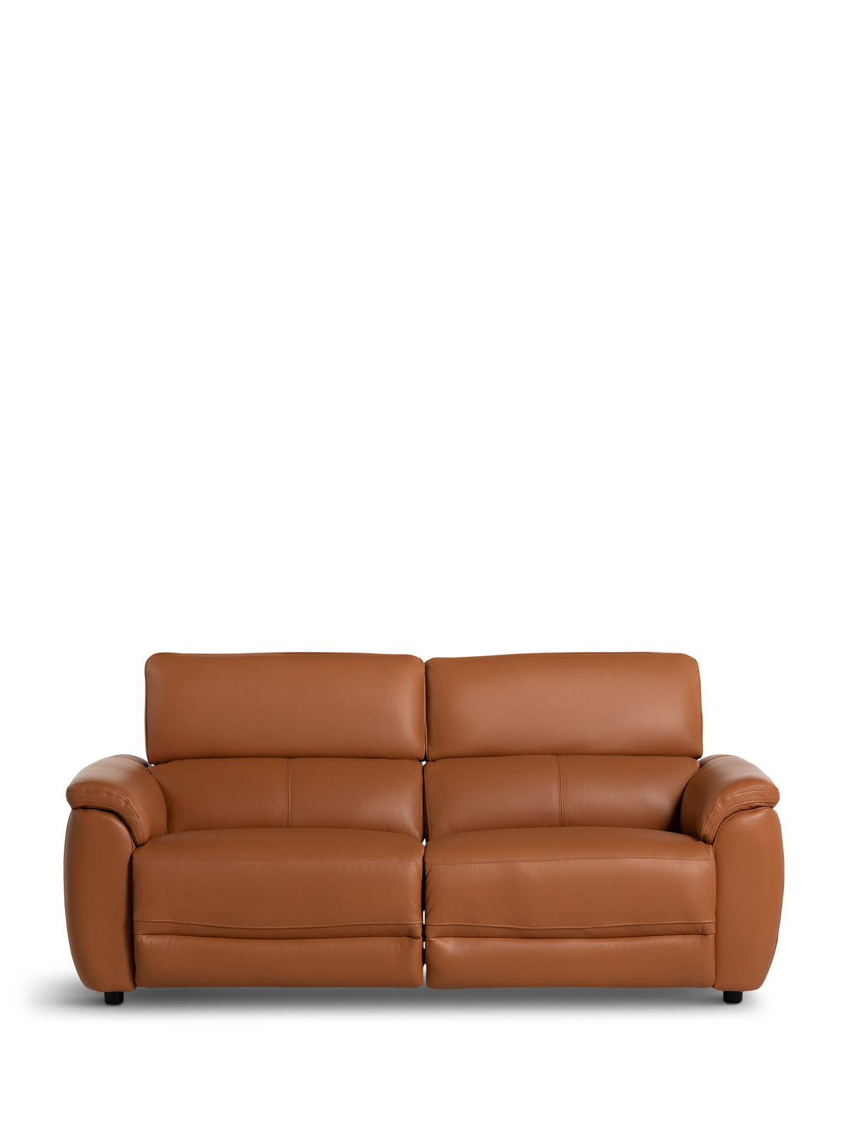 Glendale Brown Leather Power Motion Recliner 2.5 Seater Sofa, With Power Headrest