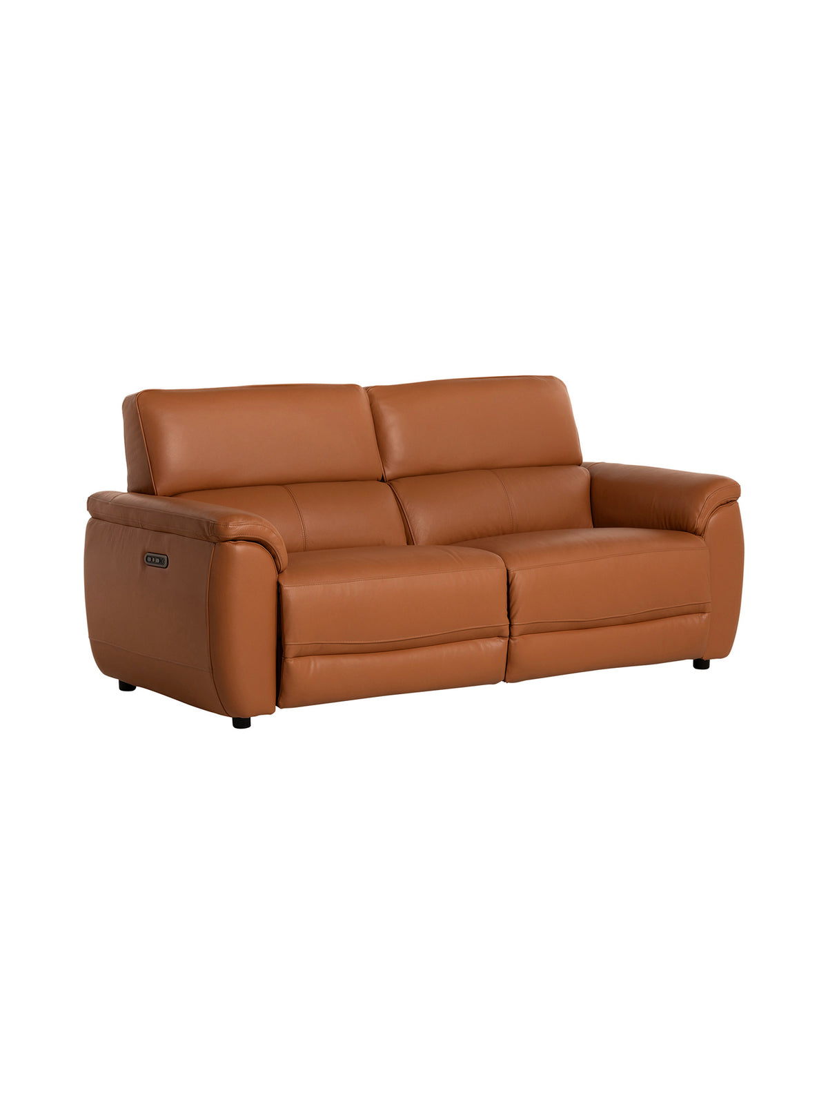 Glendale Brown Leather Power Motion Recliner 2.5 Seater Sofa, With Power Headrest