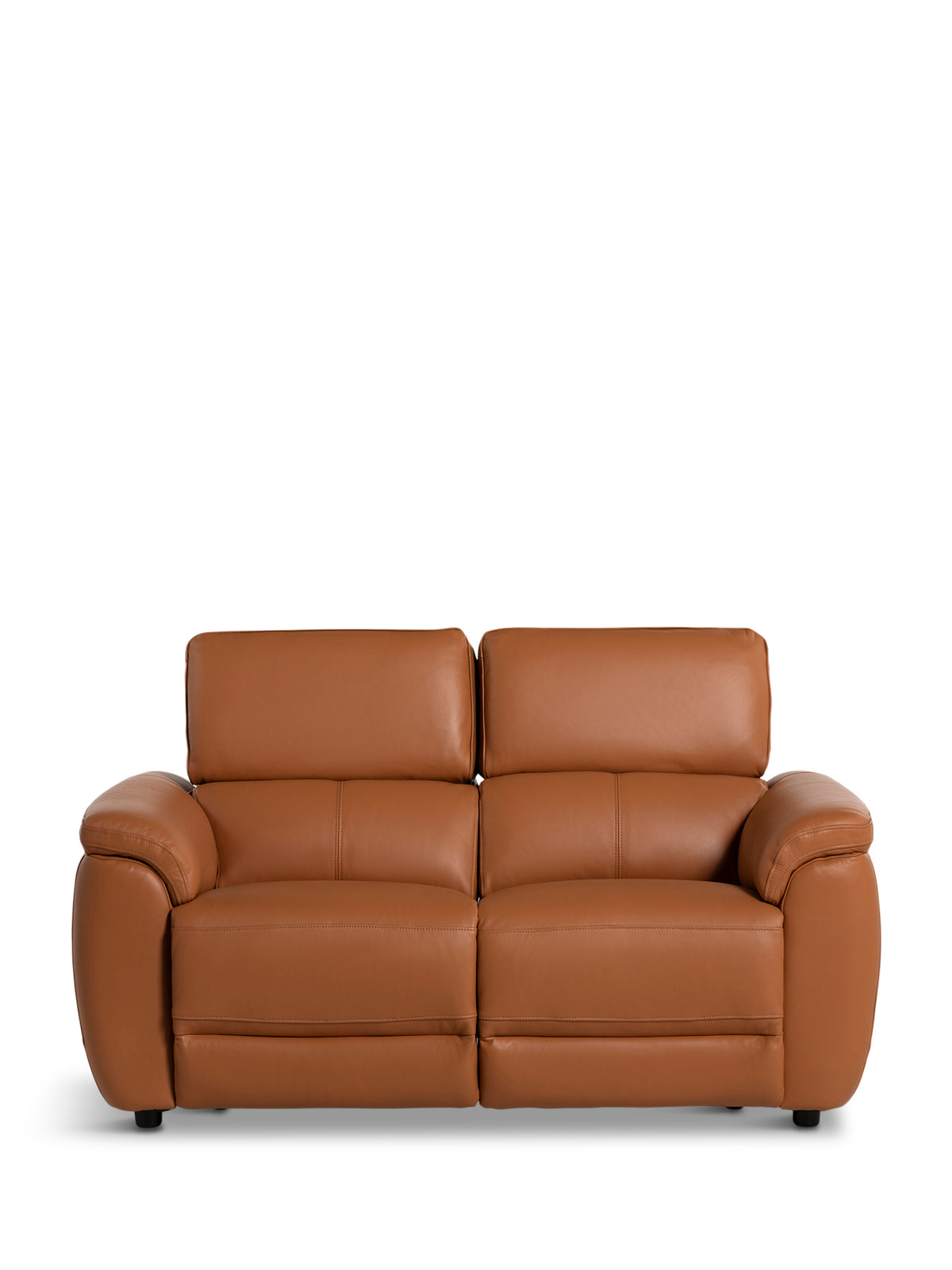 Glendale Brown Leather Power Motion Recliner 2 Seater Sofa, With Power Headrest