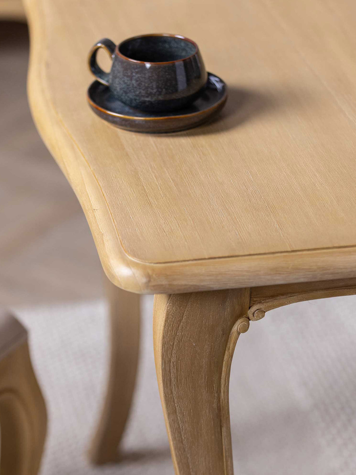 Loire Light Mindi Wood Extending Dining Table