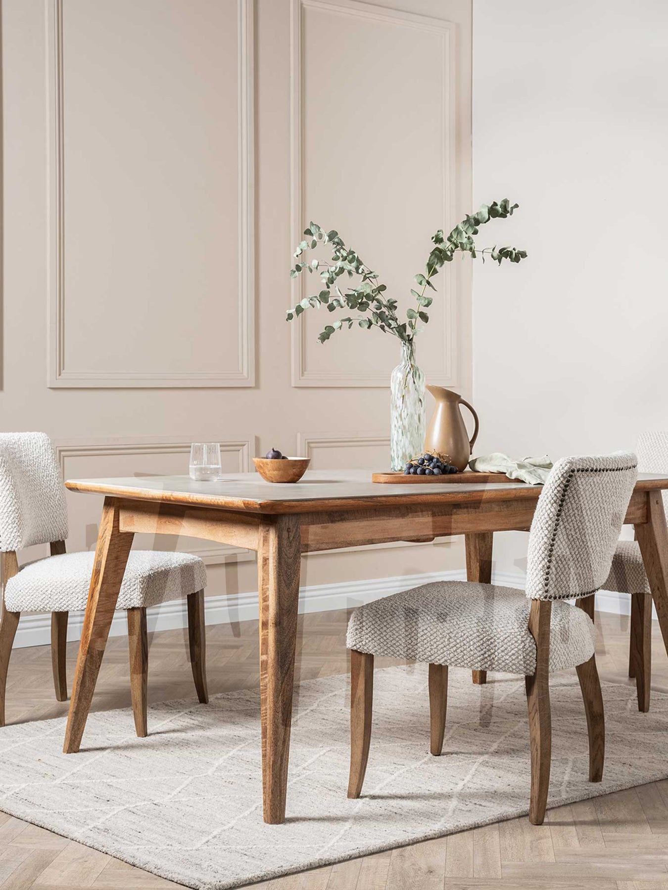 Burlington Mango Wood Extending Dining Table, Seats 6-8