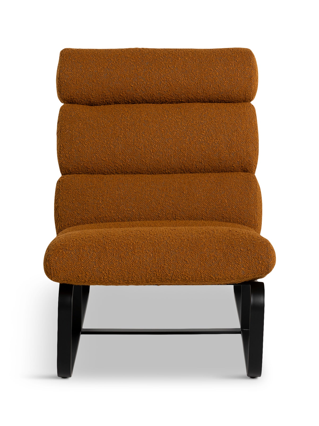 Lucien Mustard Yellow Boucle Fabric Accent Chair with Footstool