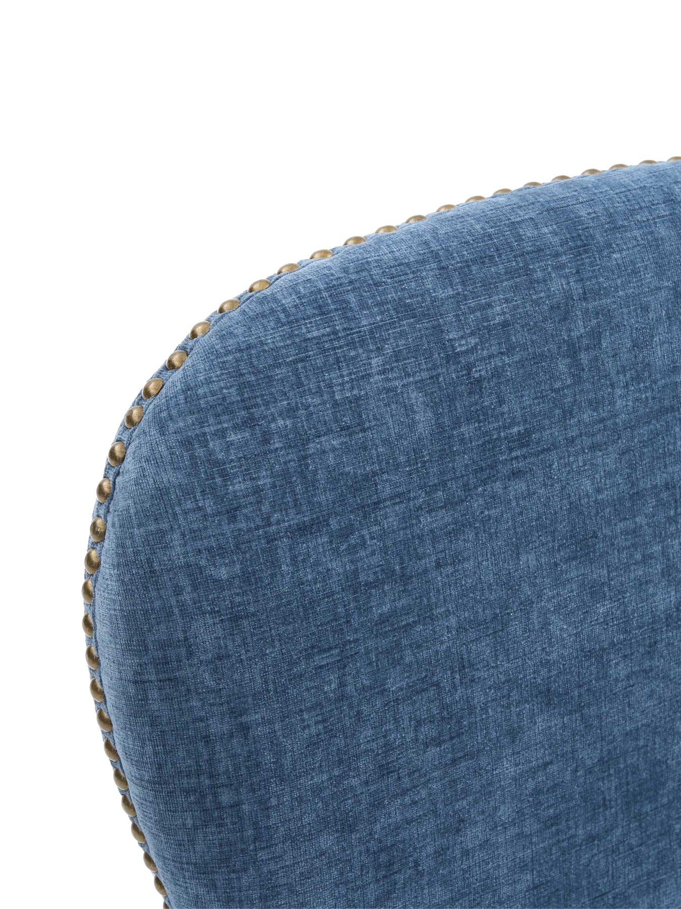 Gable Blue Fabric Dining Chair with Light Legs