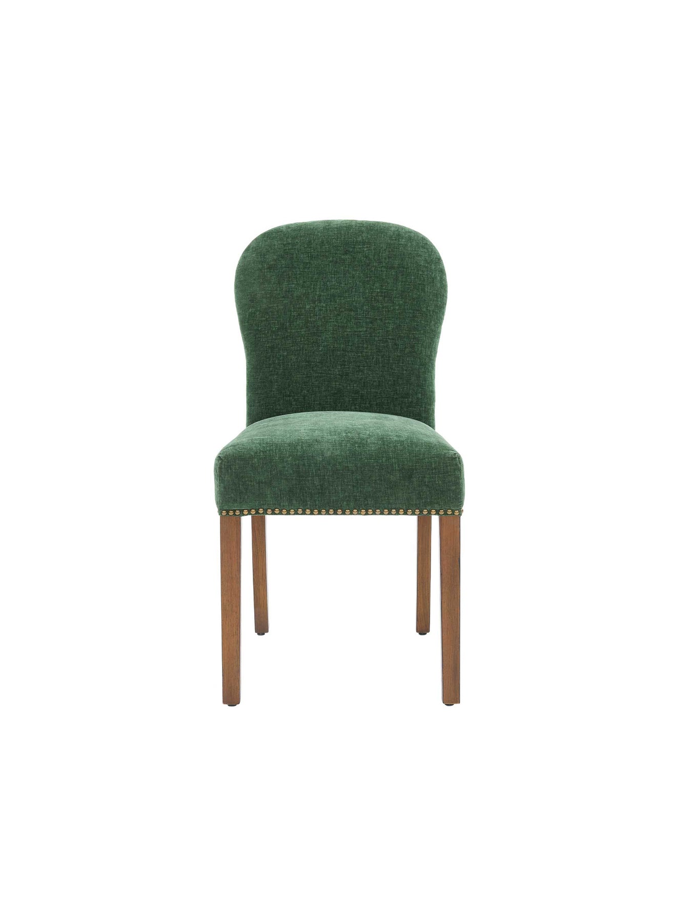 Gable Green Fabric Dining Chair with Dark Legs