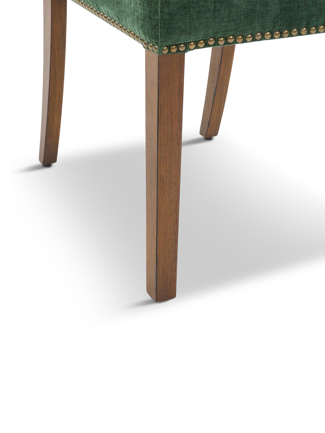Gable Green Fabric Dining Chair with Dark Legs