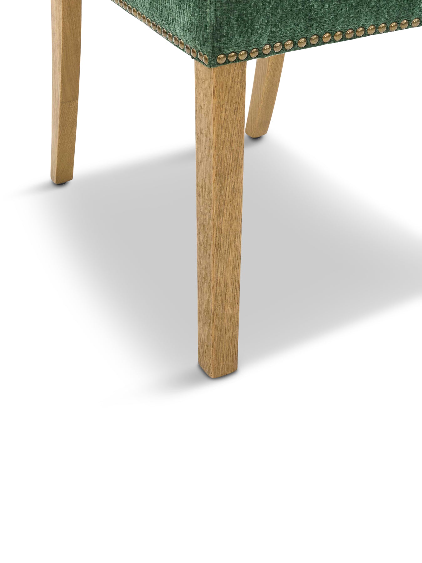 Gable Green Fabric Dining Chair with Light Legs