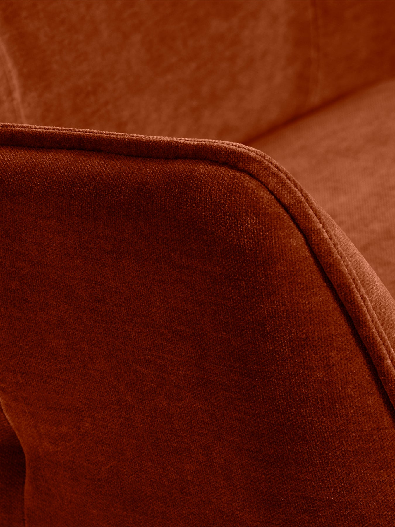 Milne Fabric Swivel Armchair In Burnt Orange