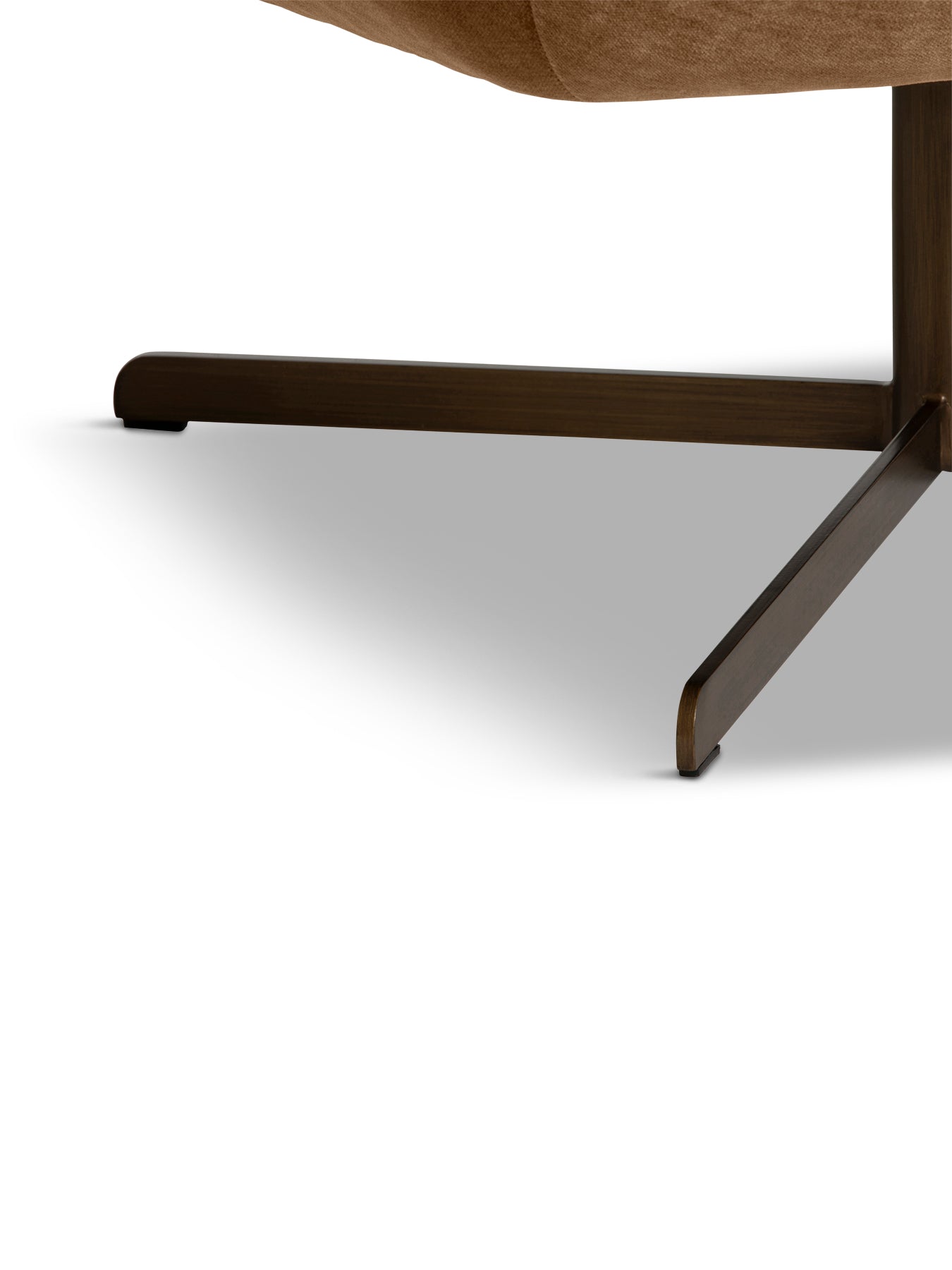 Milne Rustic Light Brown Velvet Swivel Armchair