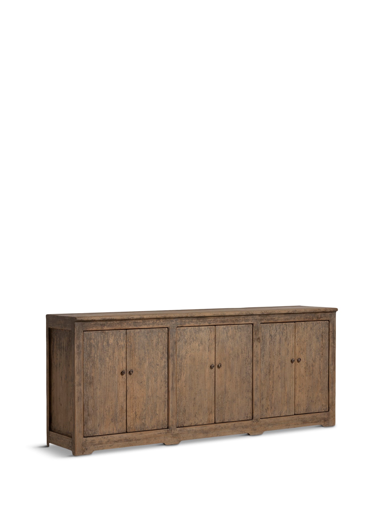 Quinta Brown Pine Wood 6 Door Cabinet