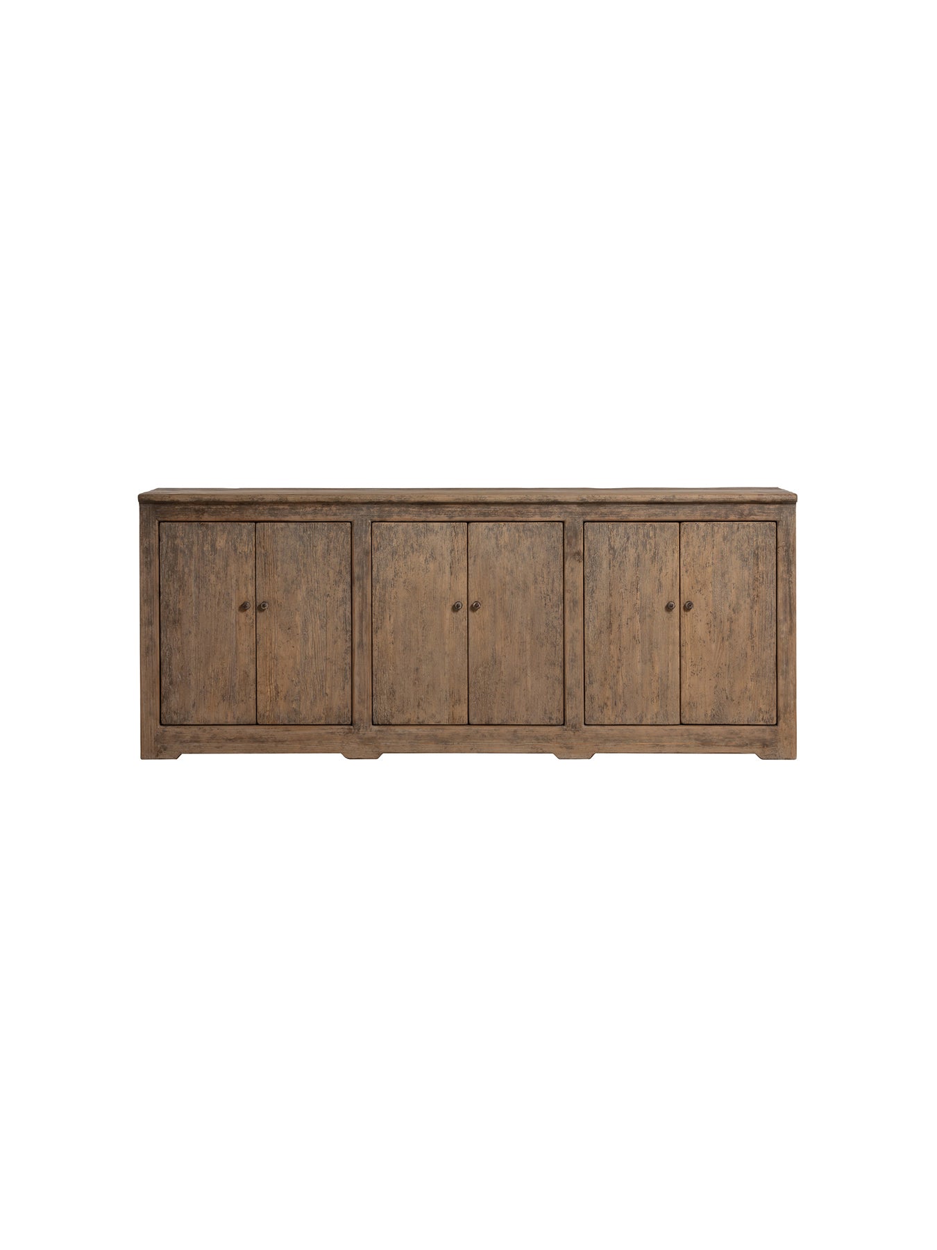 Quinta Brown Pine Wood 6 Door Cabinet