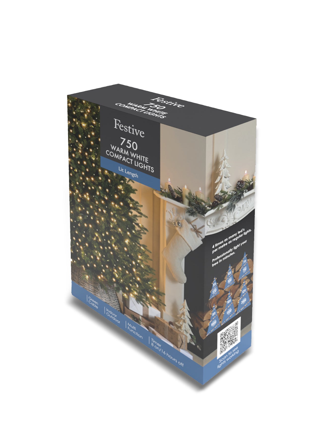 Christmas Compact Lights 750 Warm White