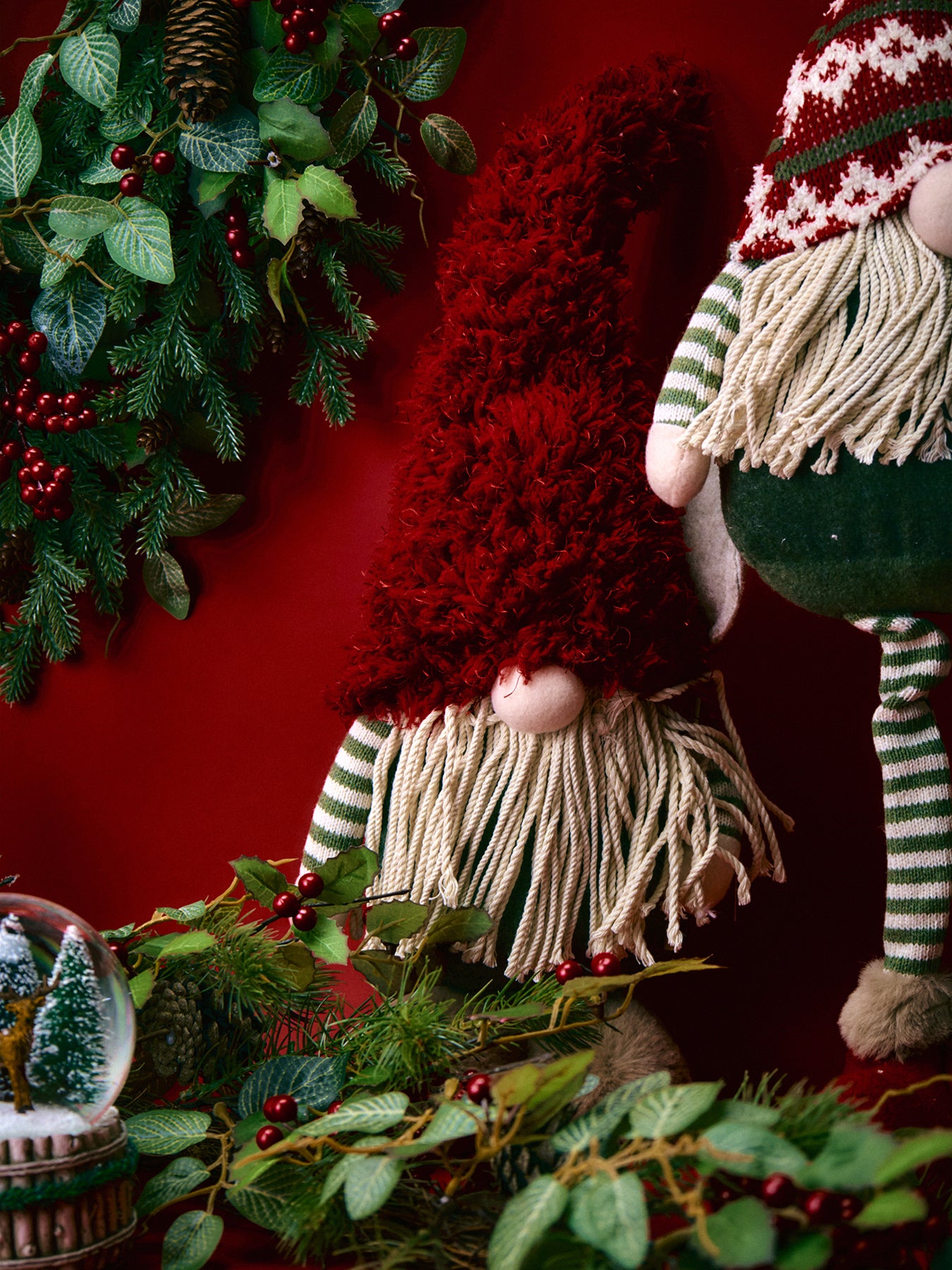 Gonk with Fluffy Hat and Christmas Tree 52cm