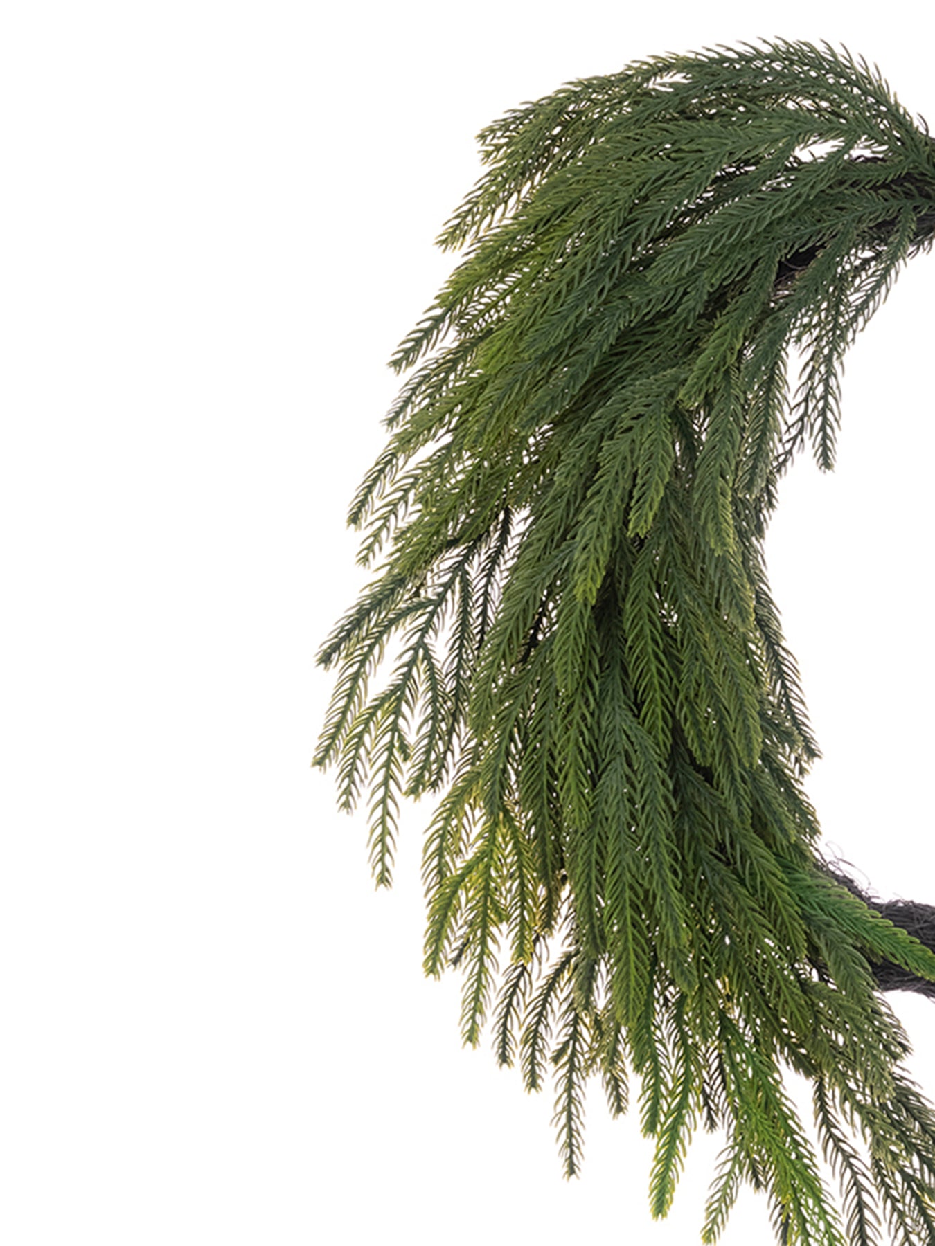 Waxed Pine Wreath Christmas Decoration 61cm