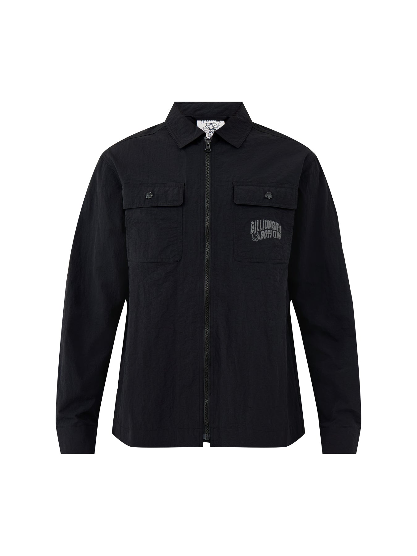 Arch Logo Nylon Overshirt Black
