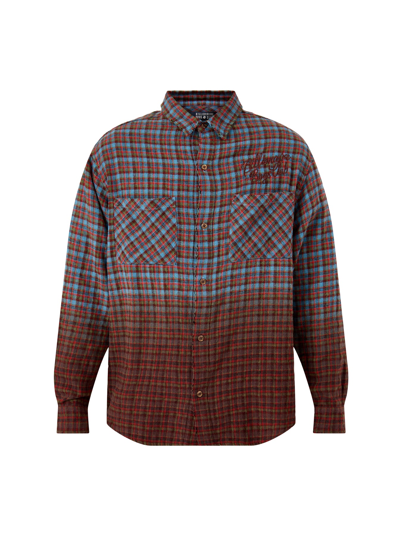 Script Dip Dye Check Shirt