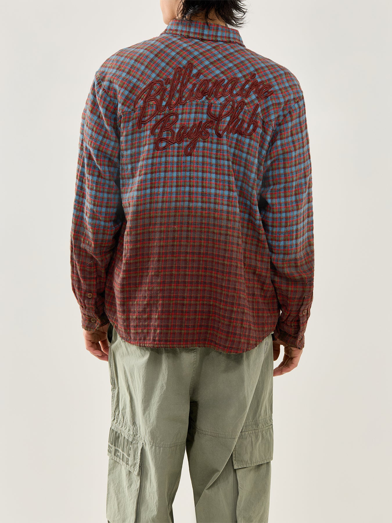 Script Dip Dye Check Shirt