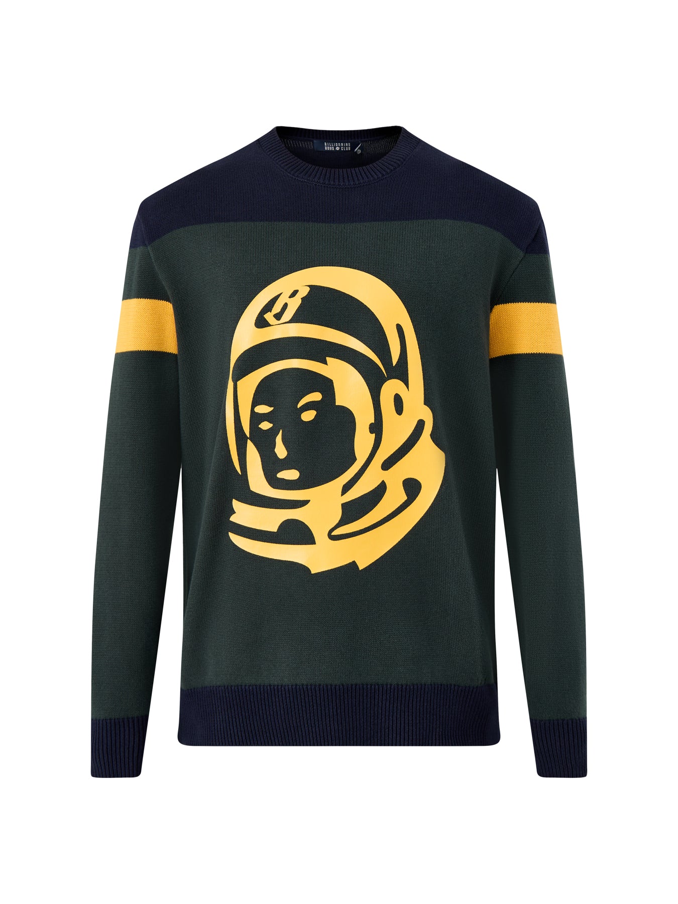 Astro Panelled Knit Jumper Dark Green