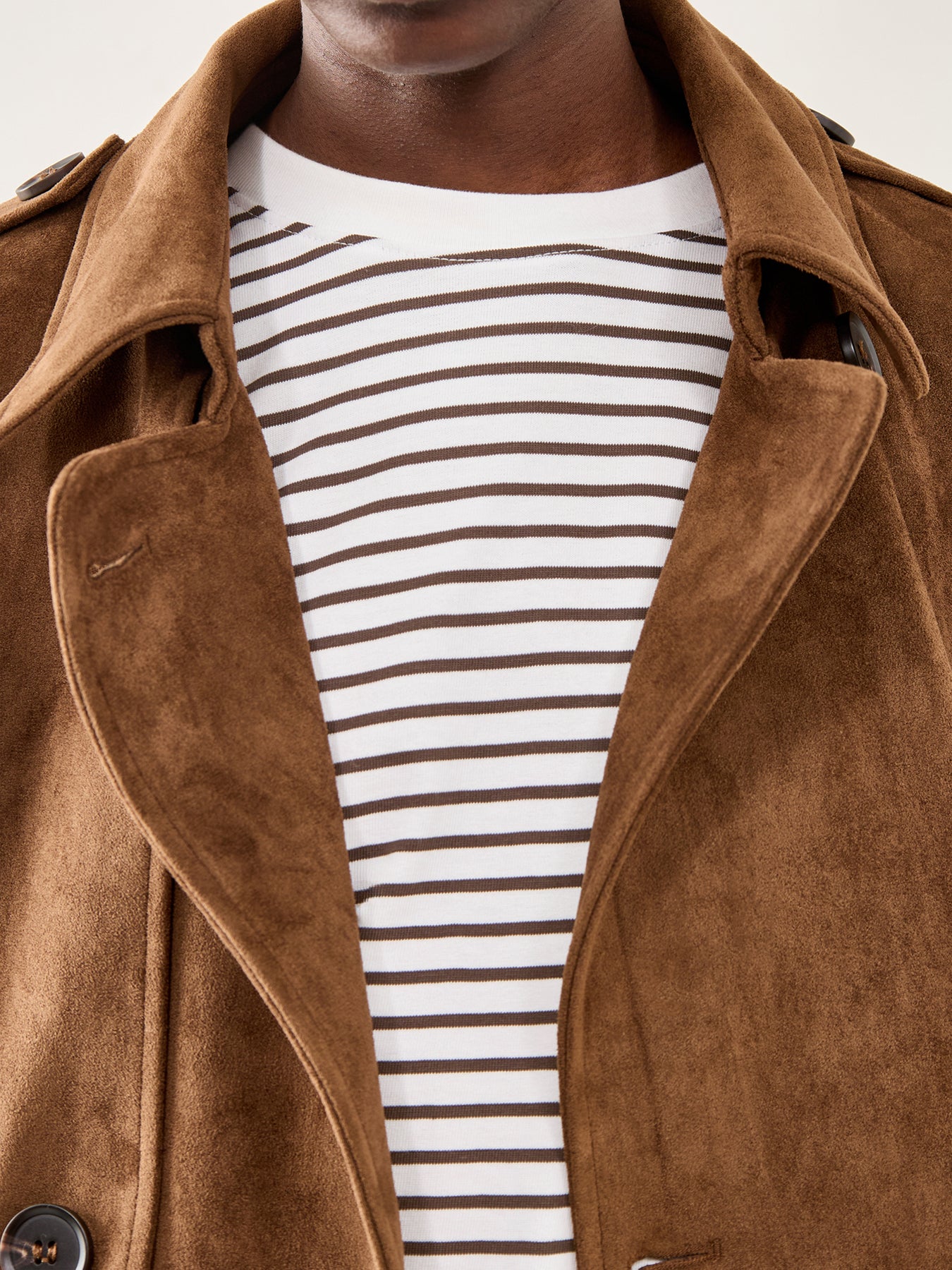 Essential Striped Boxy Tee Ecru Black