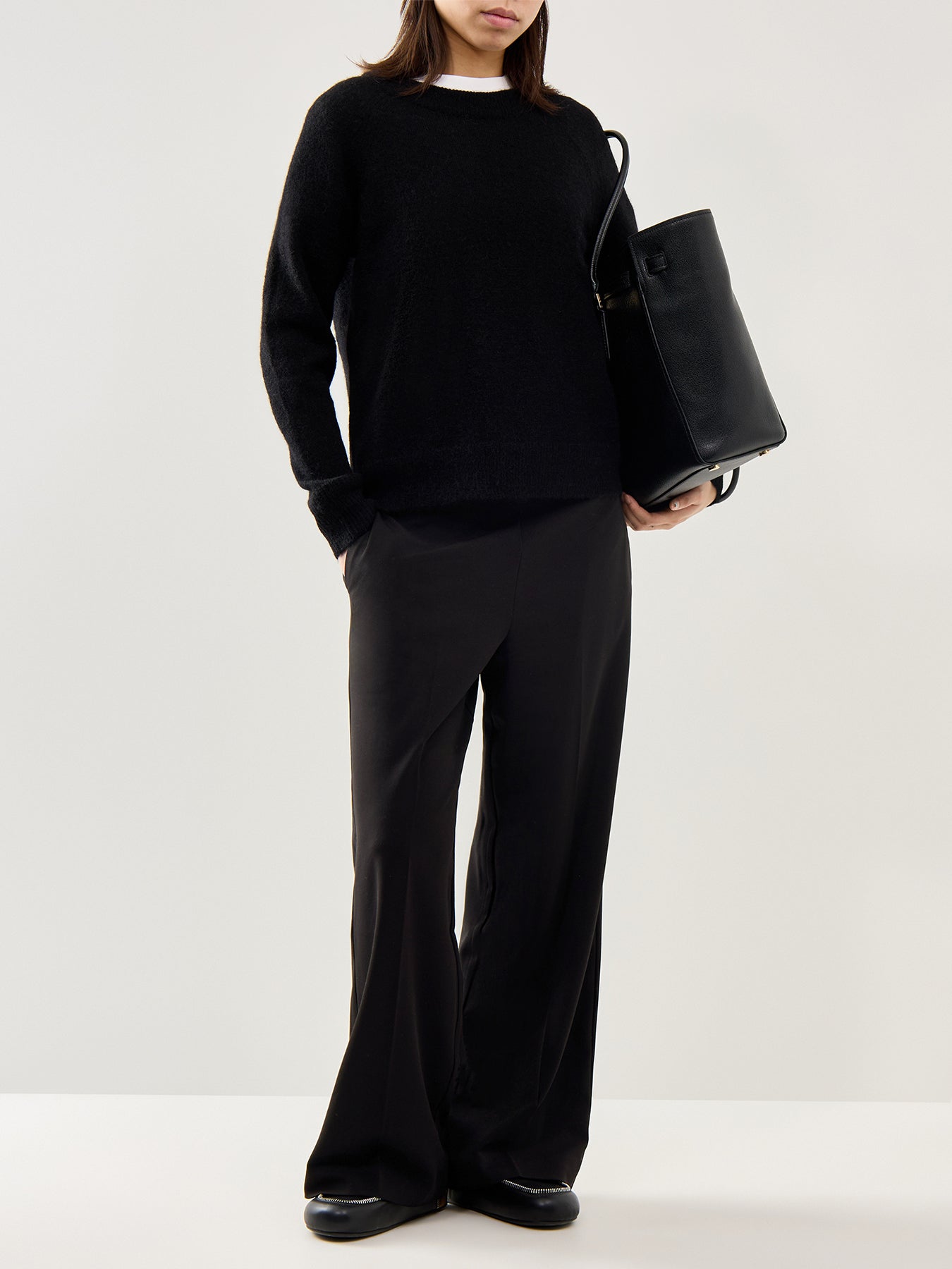 Emma-Tara Mw Wide Pant Black