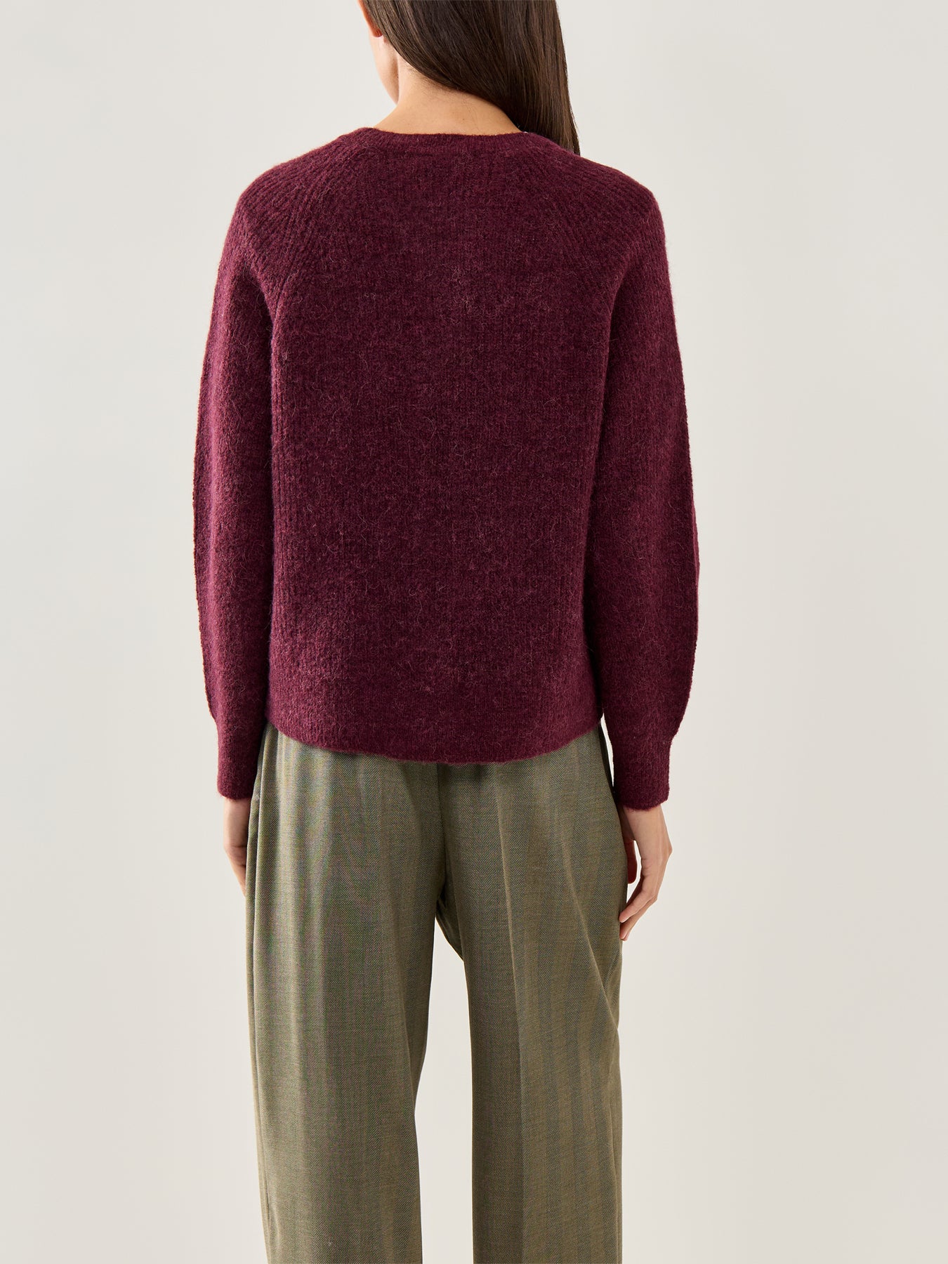 Lulu Knit Cardigan Fig Melange