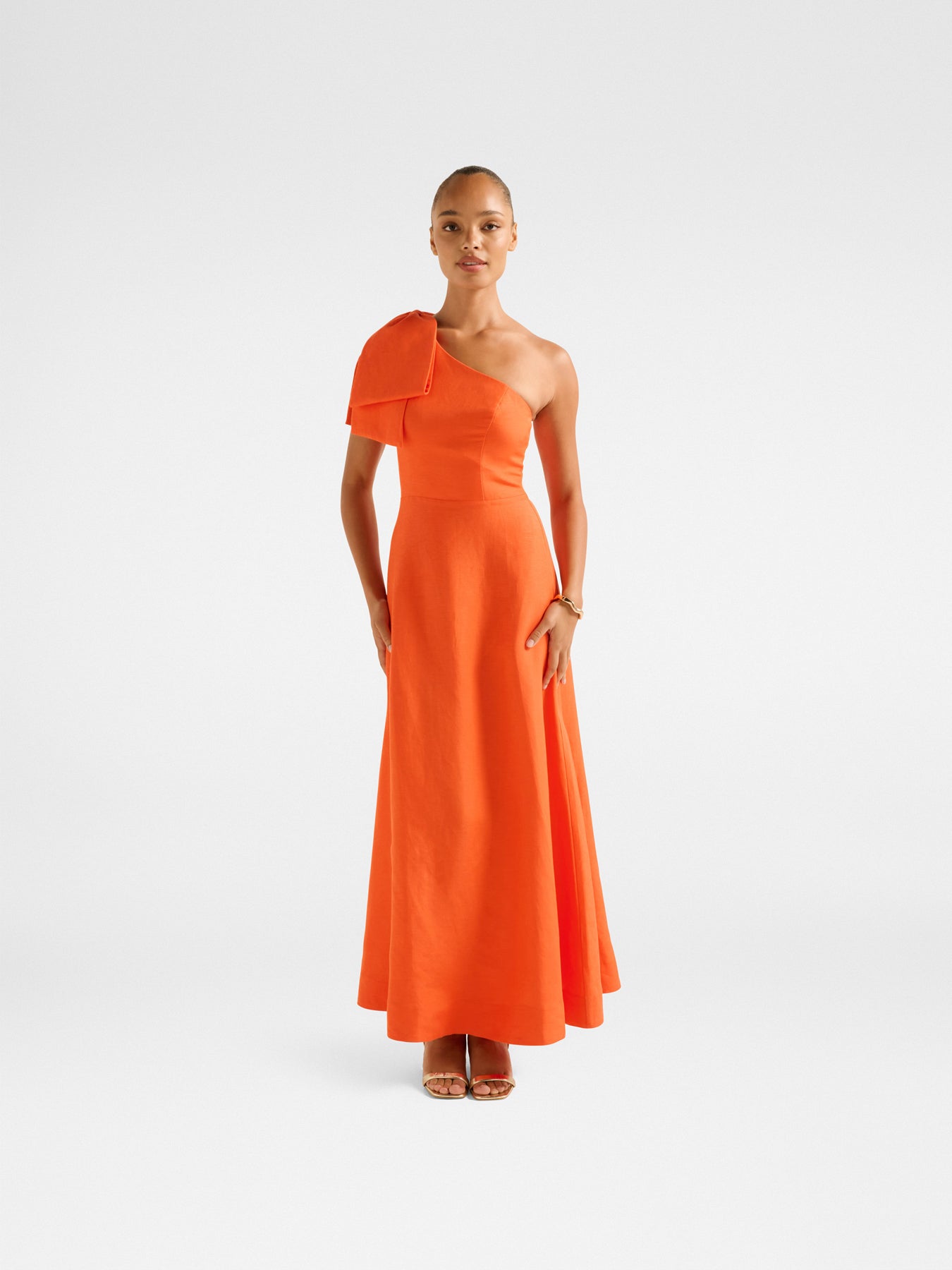 Danni Asymmetrical Bow Midi Dress