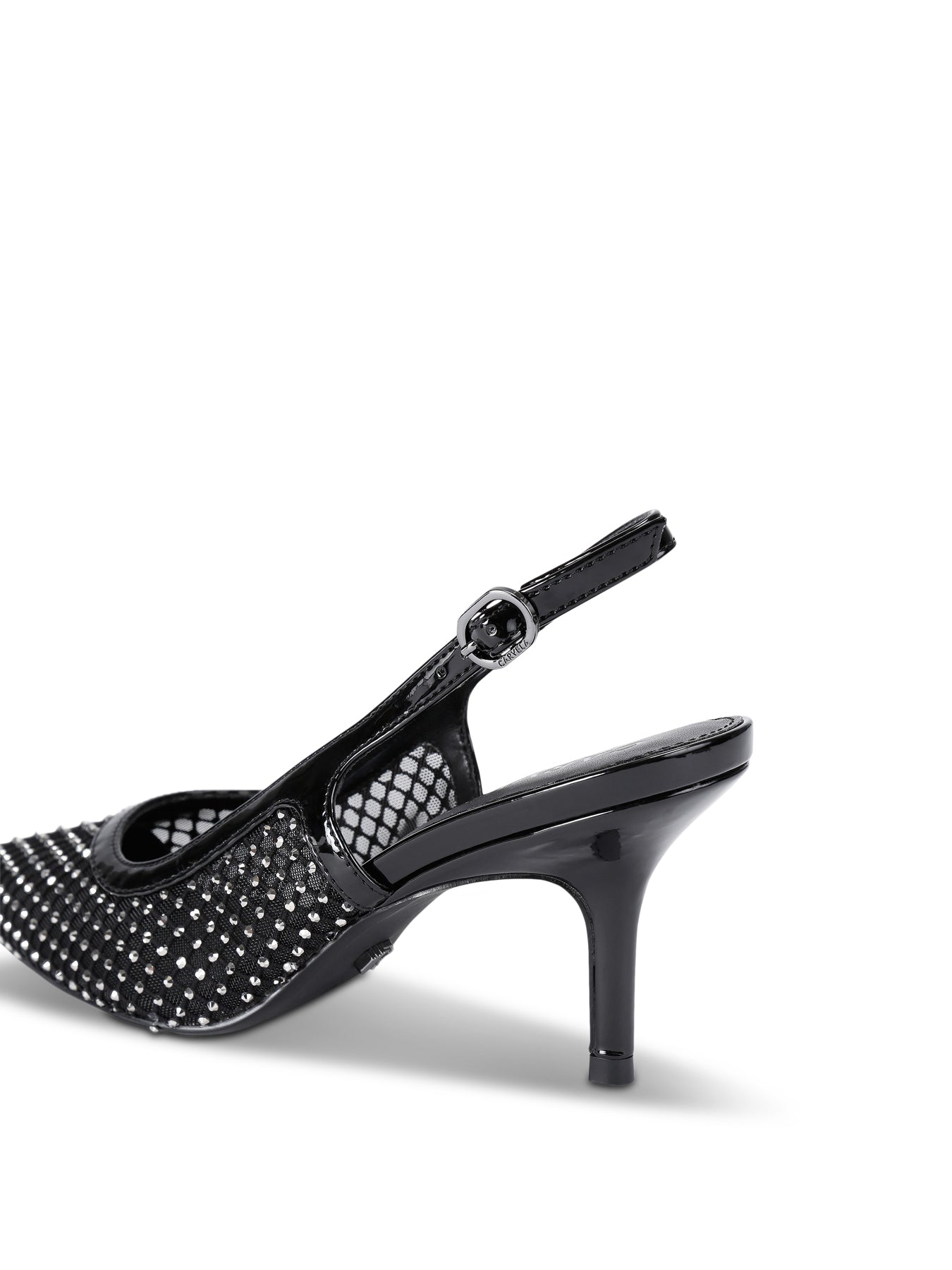 Lavish Jewel Slingback Heel Black