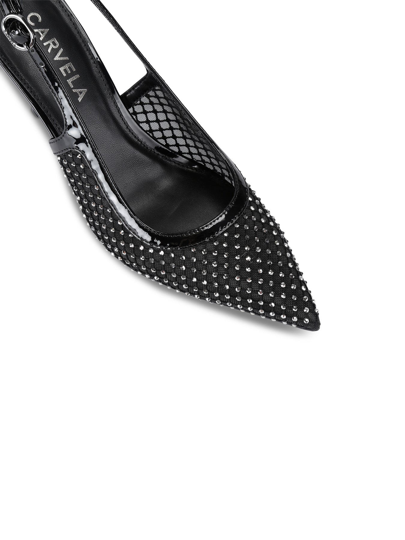 Lavish Jewel Slingback Heel Black