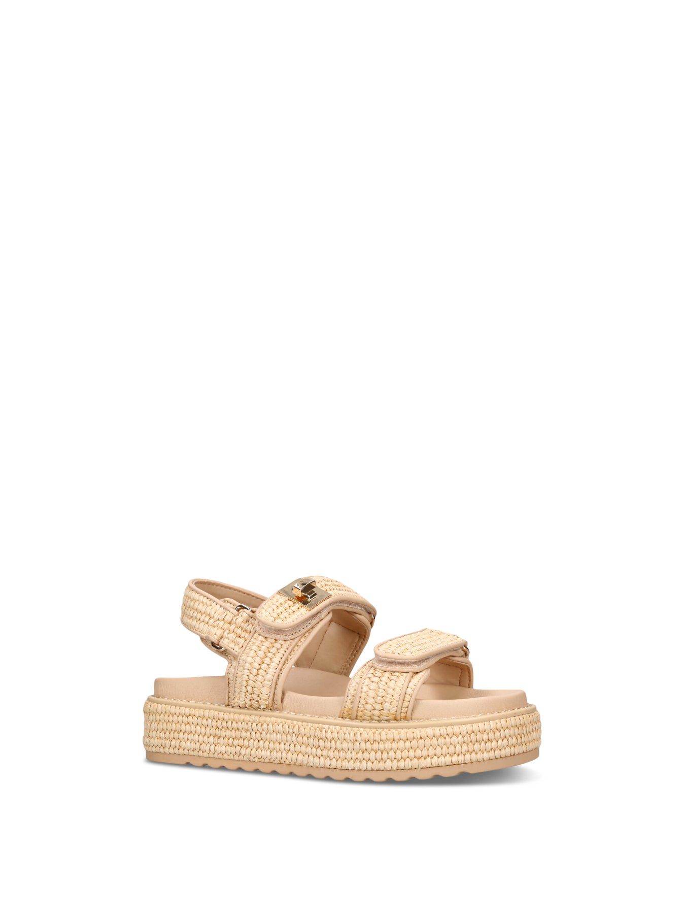 Big Mona Raffia Sandals Natural