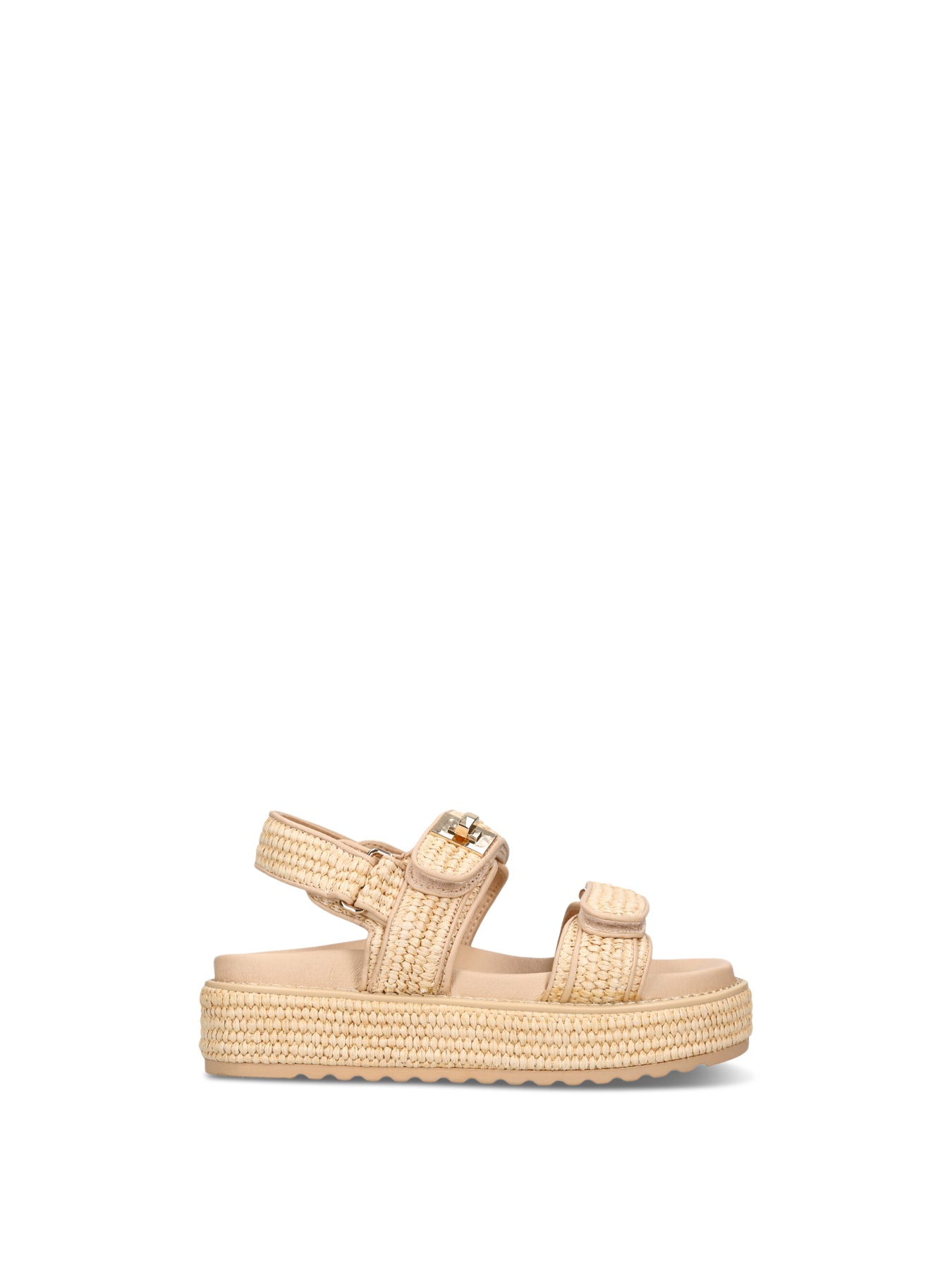 Big Mona Raffia Sandals Natural