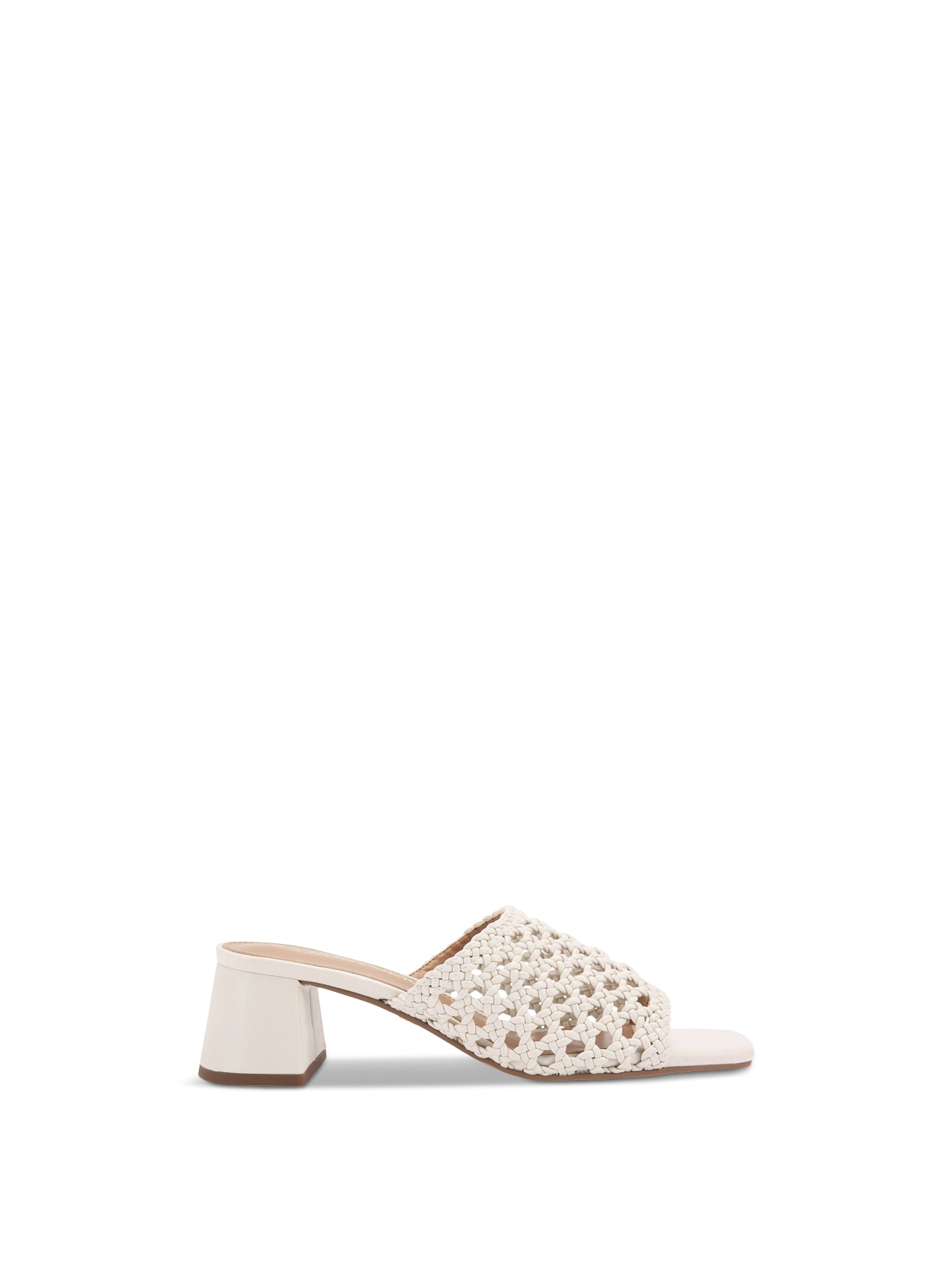 Remi White Block Heel Sandal