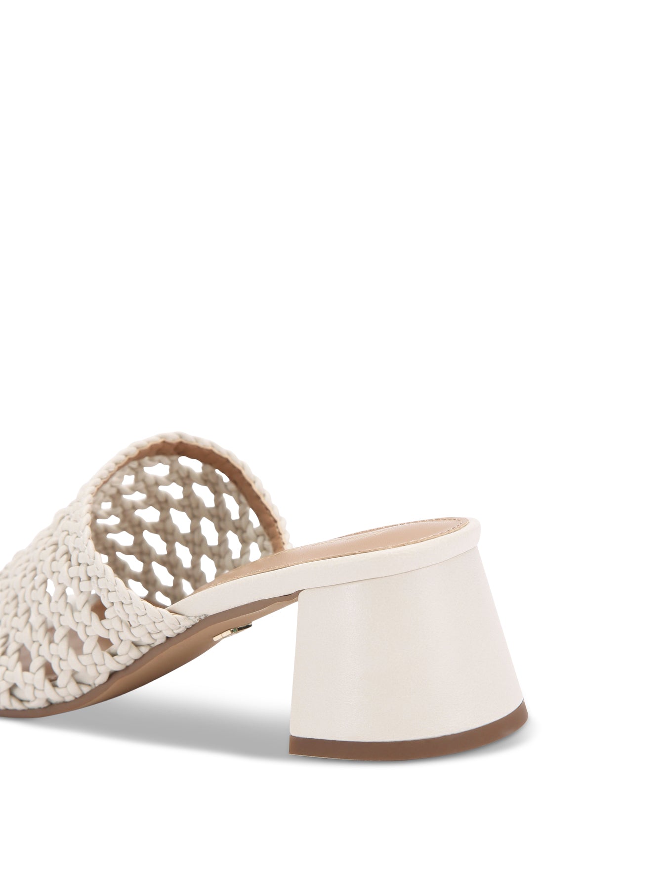 Remi White Block Heel Sandal