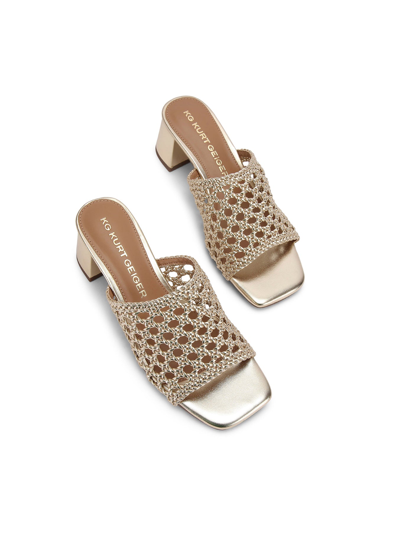 Remi Gold Block Heel Sandal