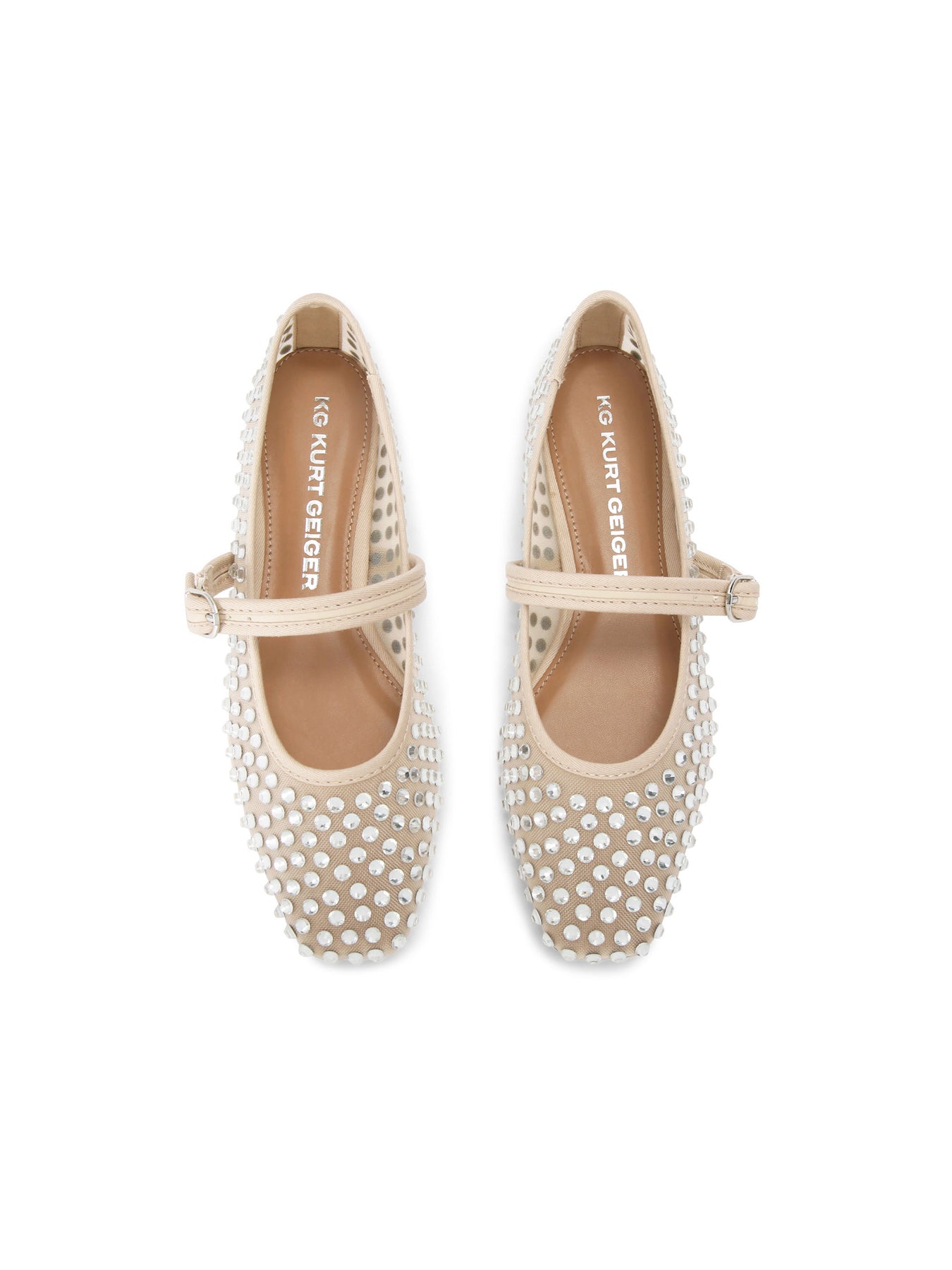 Nina Mesh Gem Blush Ballet Flats