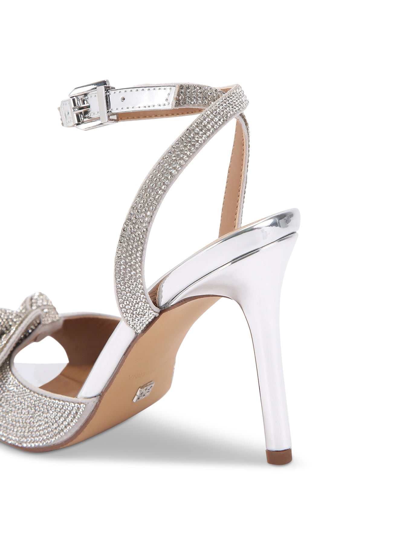 Allegra Metallic High-Heel Shoes Silver
